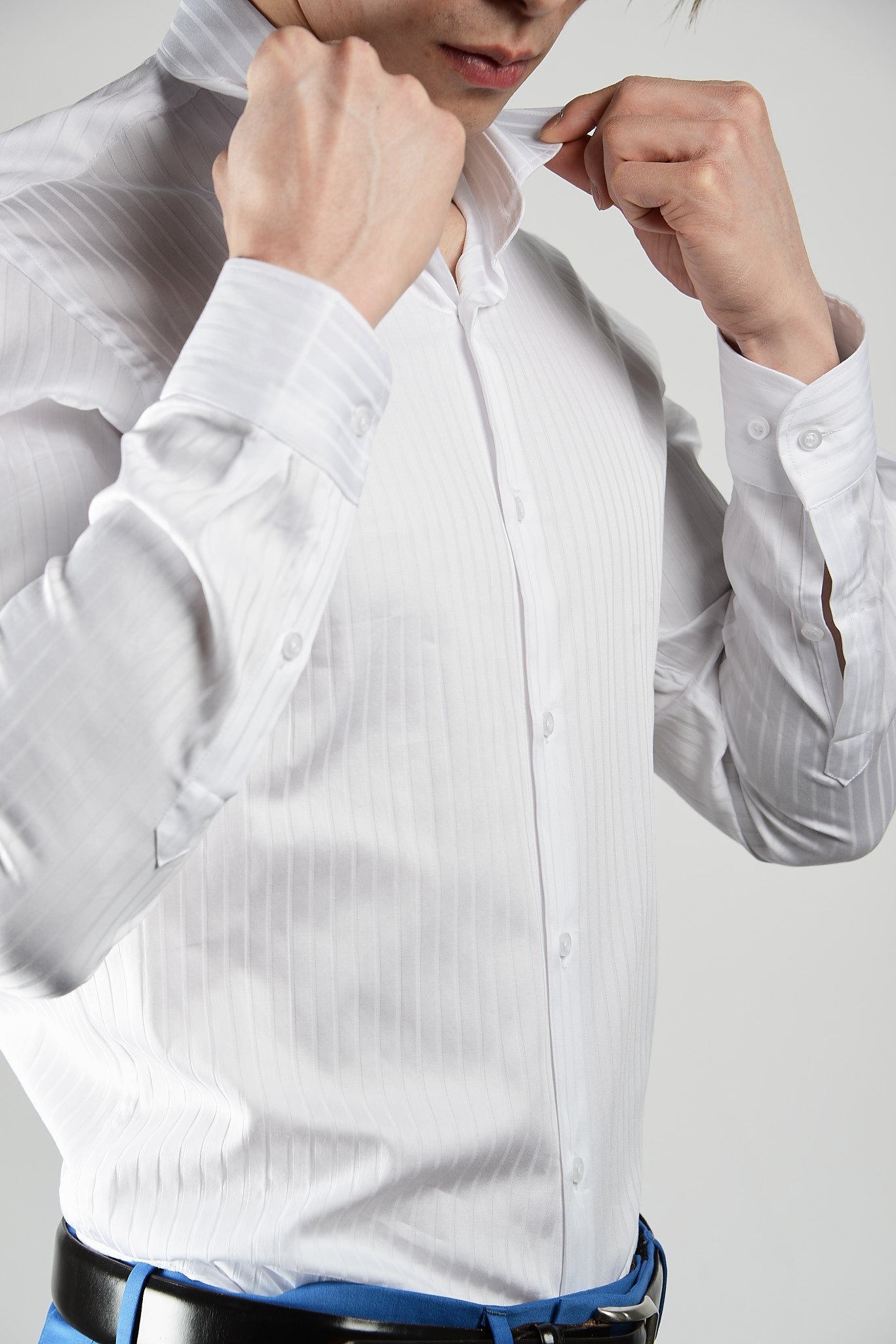 Euro Tone on Tone Stripe LS Shirt