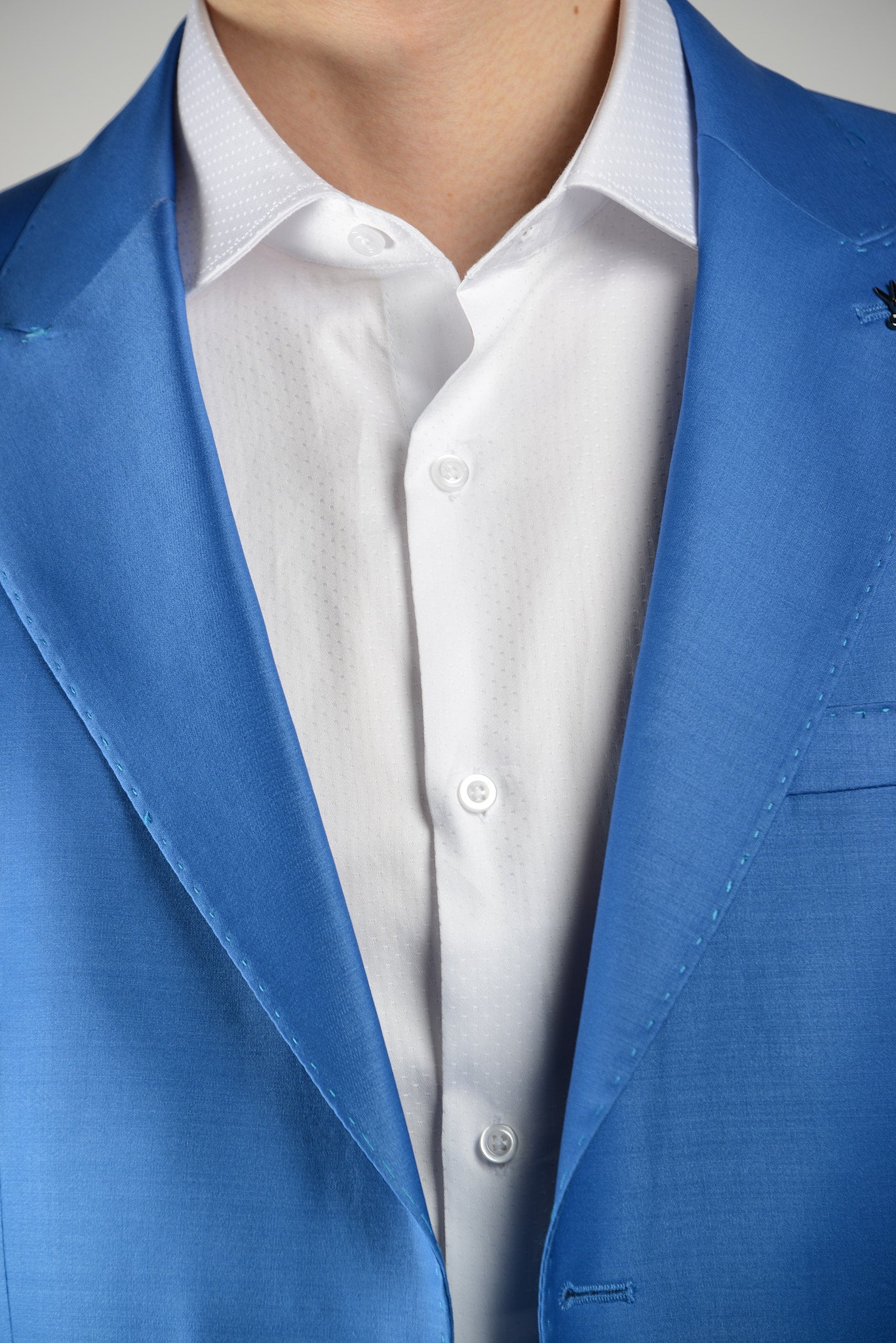 Euro Tone on Tone Pin Dot LS Shirt