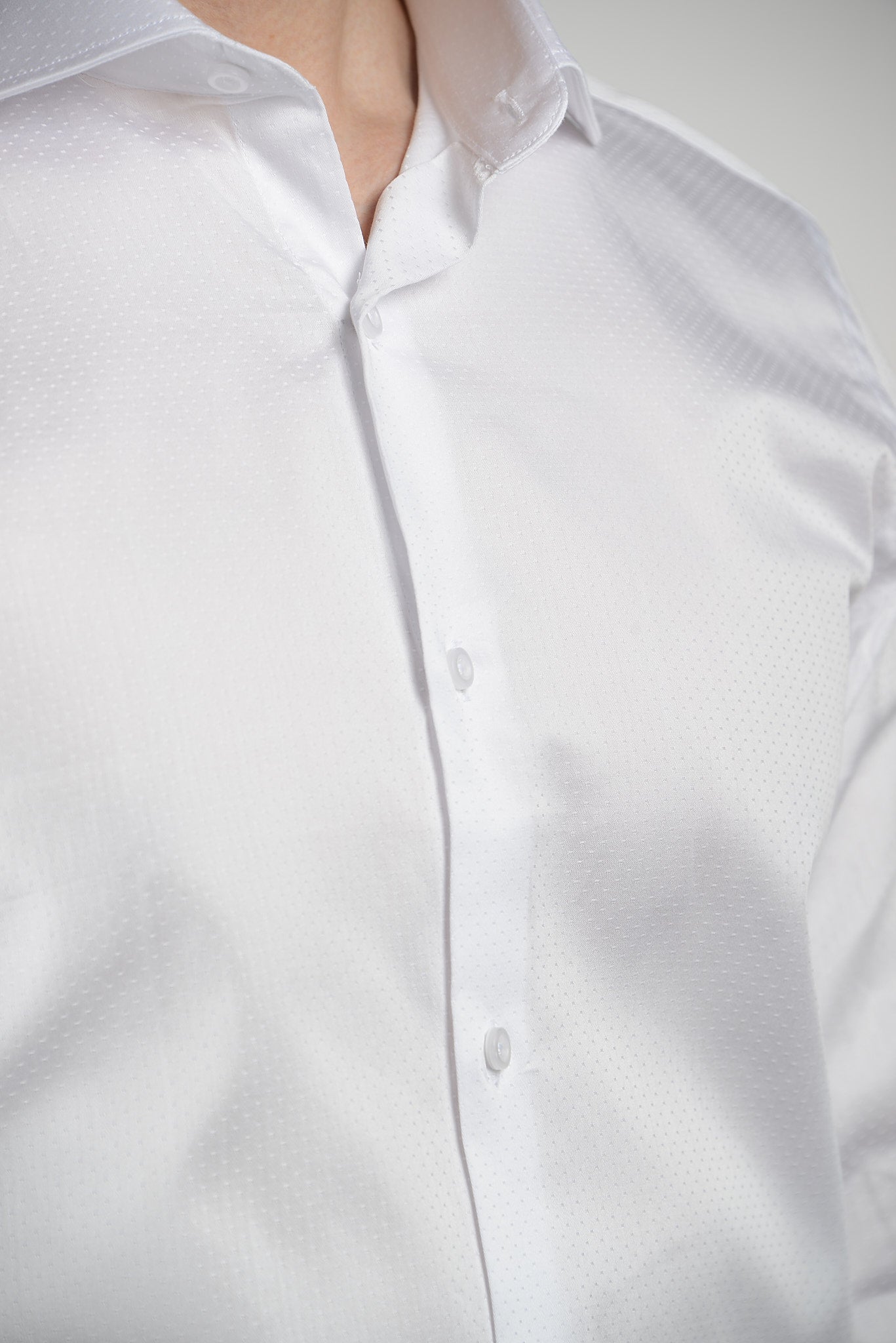 Euro Tone on Tone Pin Dot LS Shirt