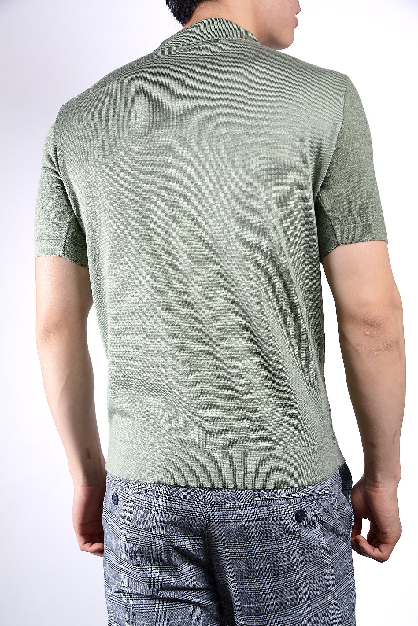 Colorblock Zip Knit Polo