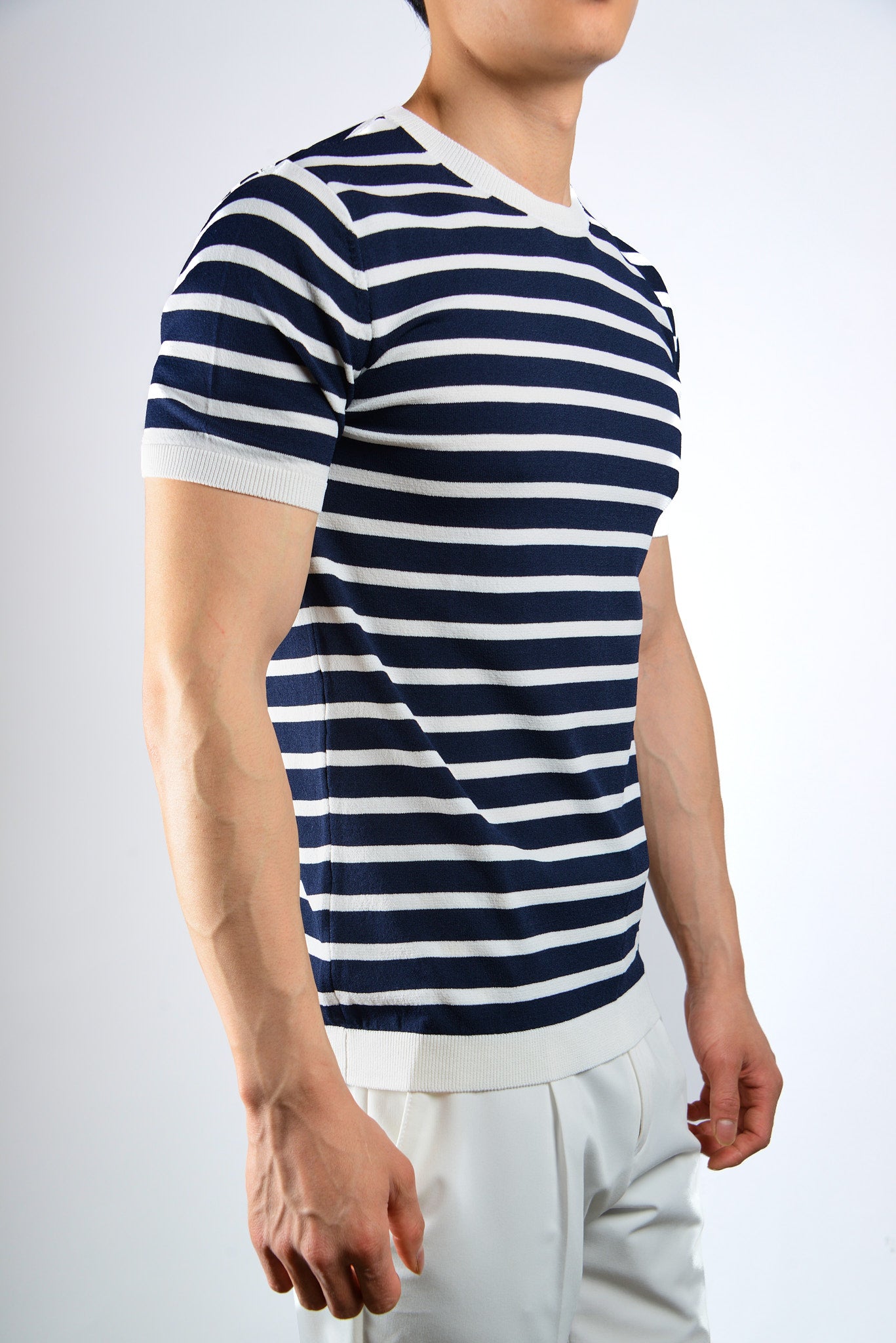 S/S Textured Modern Crew Shirt