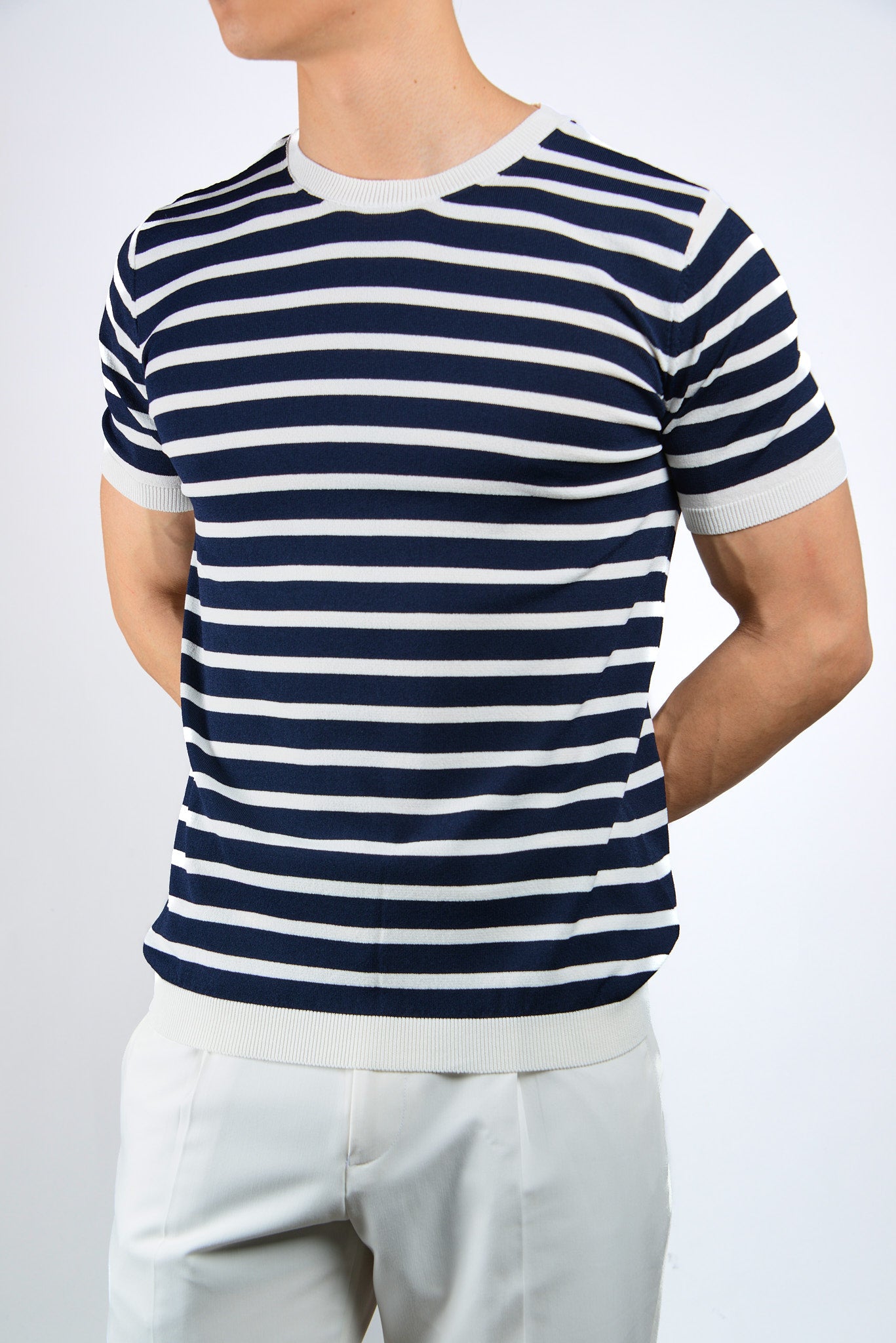 S/S Textured Modern Crew Shirt