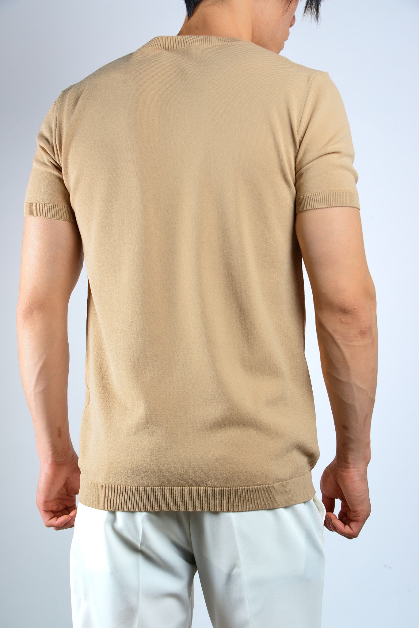 S/S Textured Modern Crew Shirt