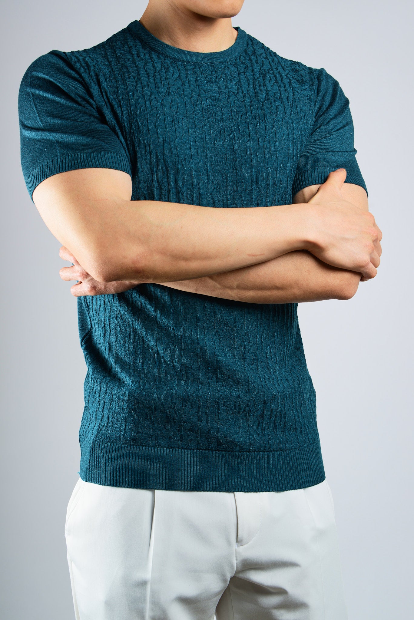 S/S Textured Crew Shirt