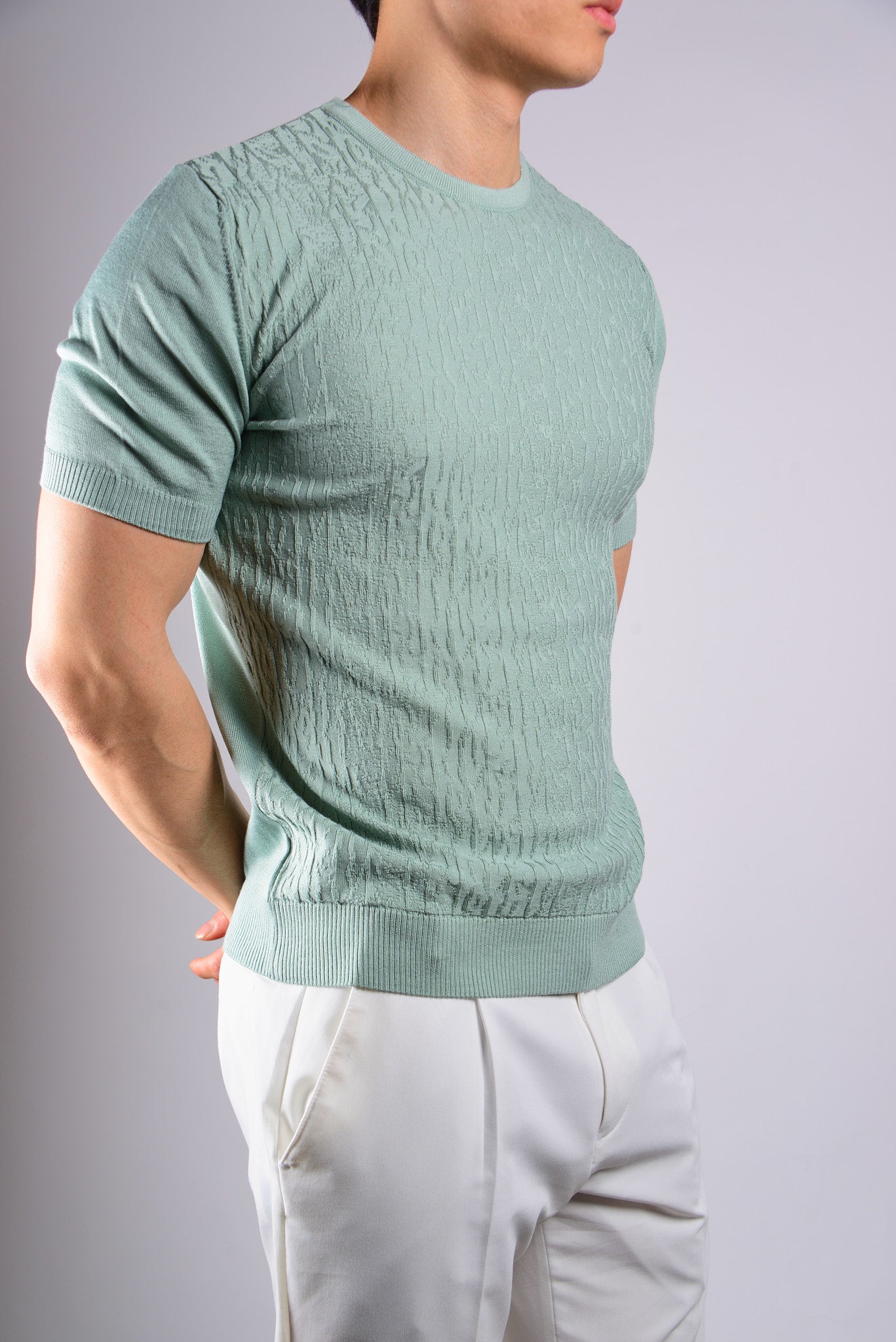 S/S Textured Crew Shirt