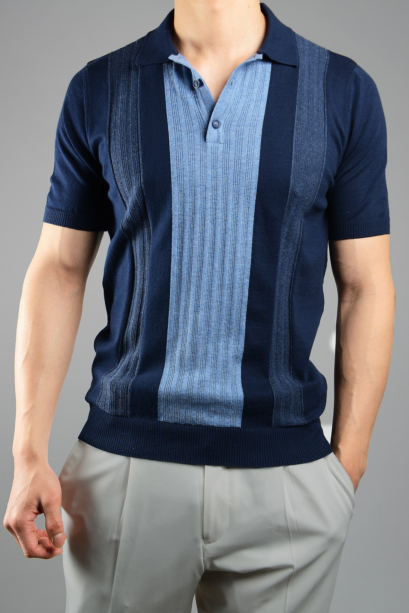 COLORBLOCK KNIT POLO