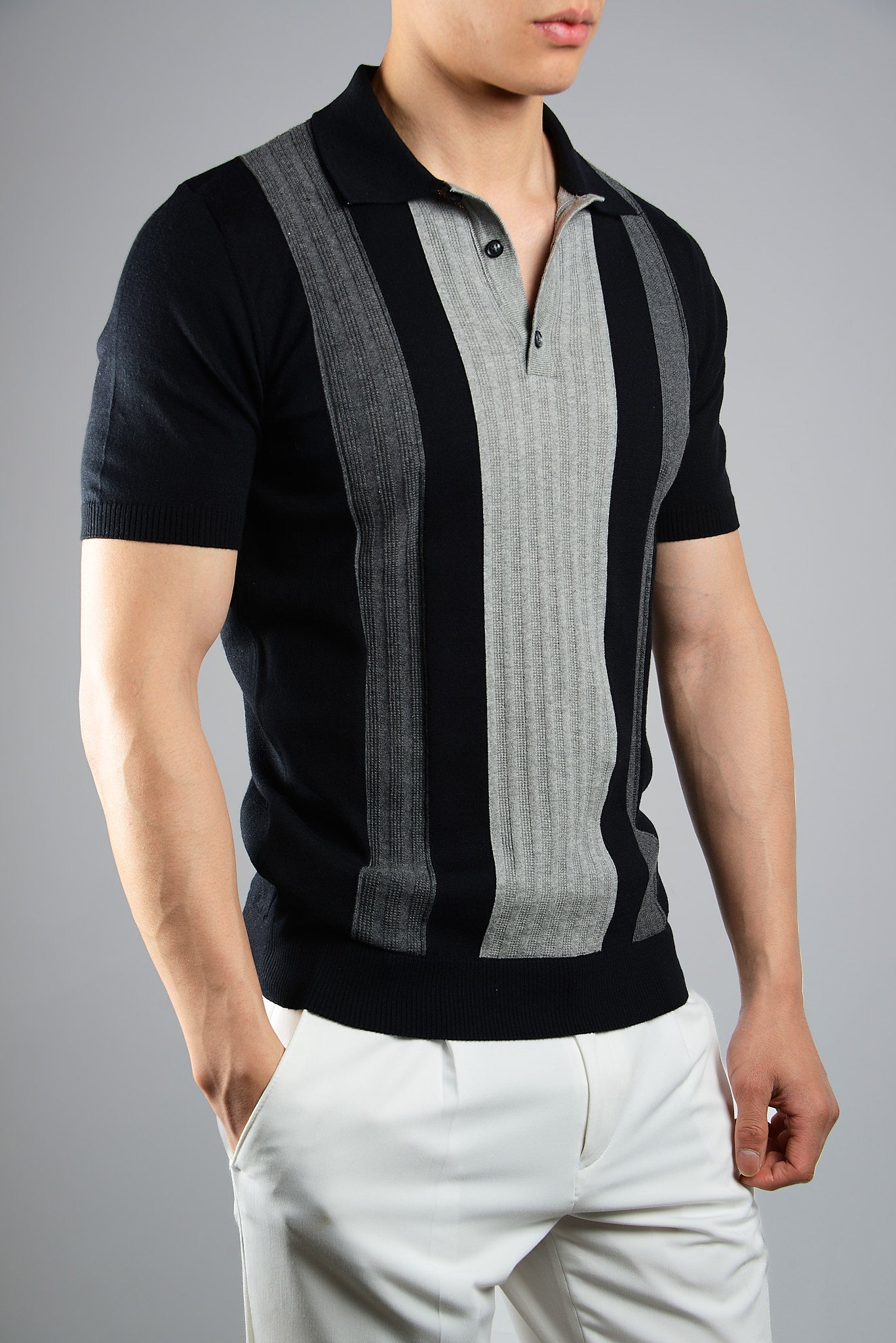 COLORBLOCK KNIT POLO