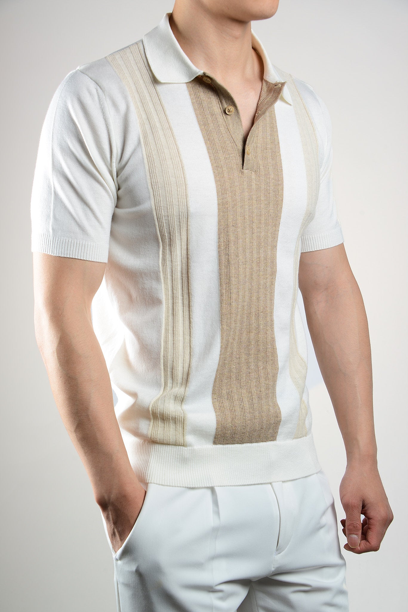 COLORBLOCK KNIT POLO