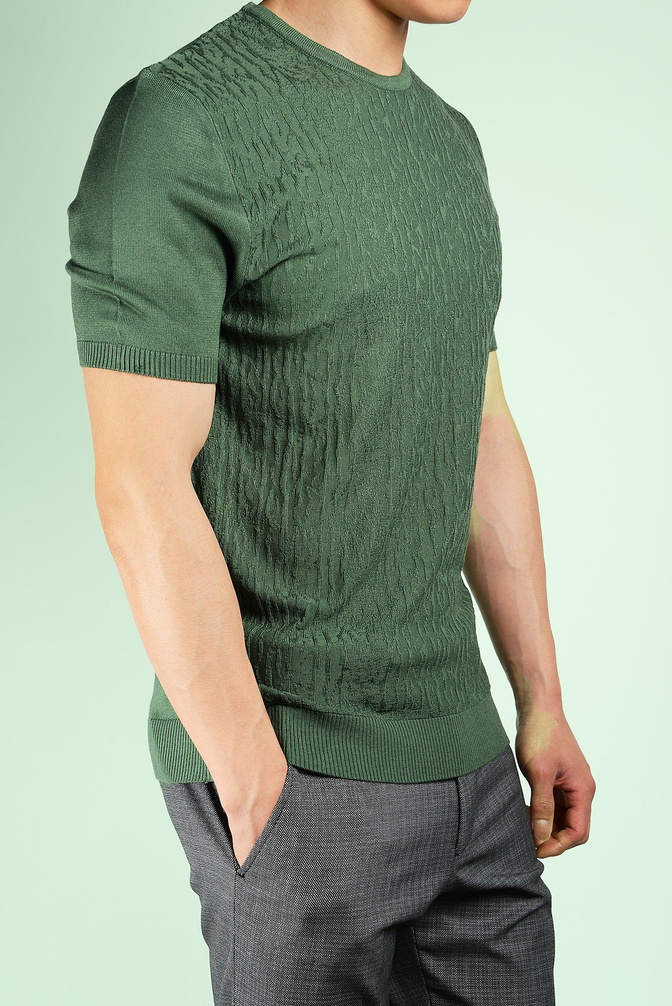 S/S Textured Crew Shirt