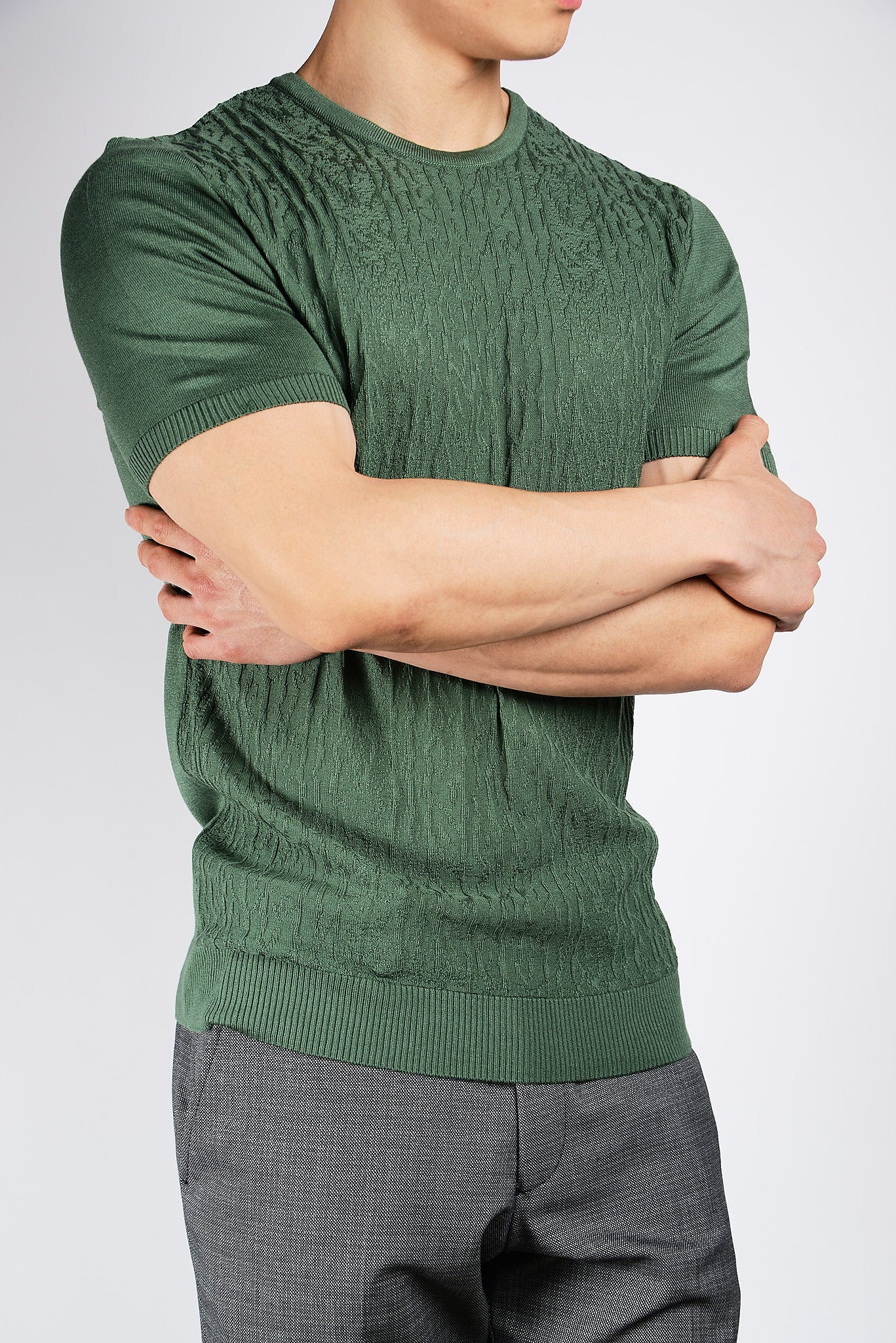 S/S Textured Crew Shirt