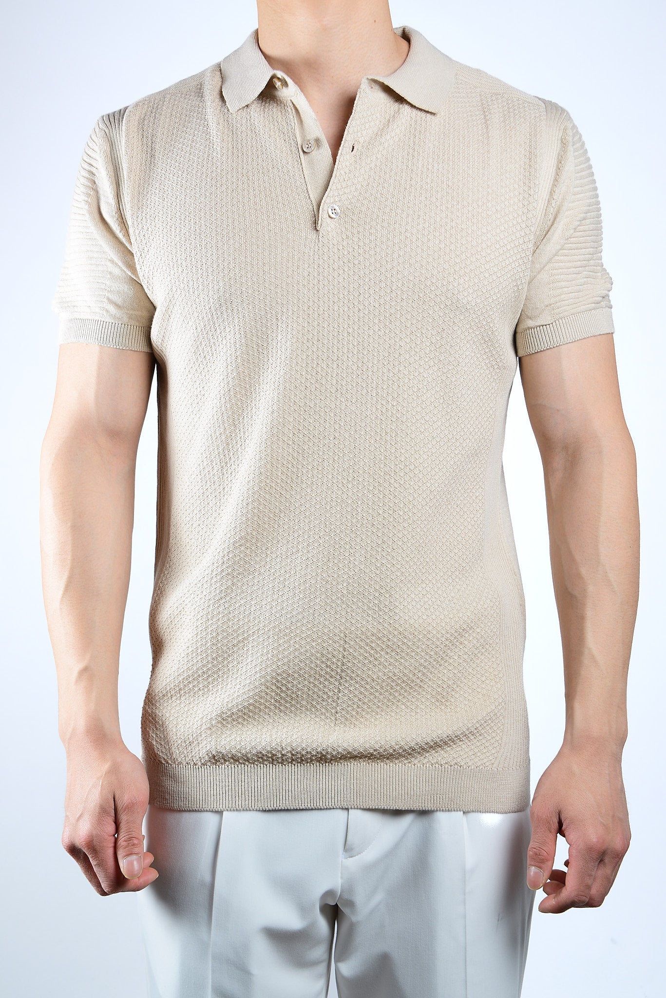 S/S Textured Modern Polo