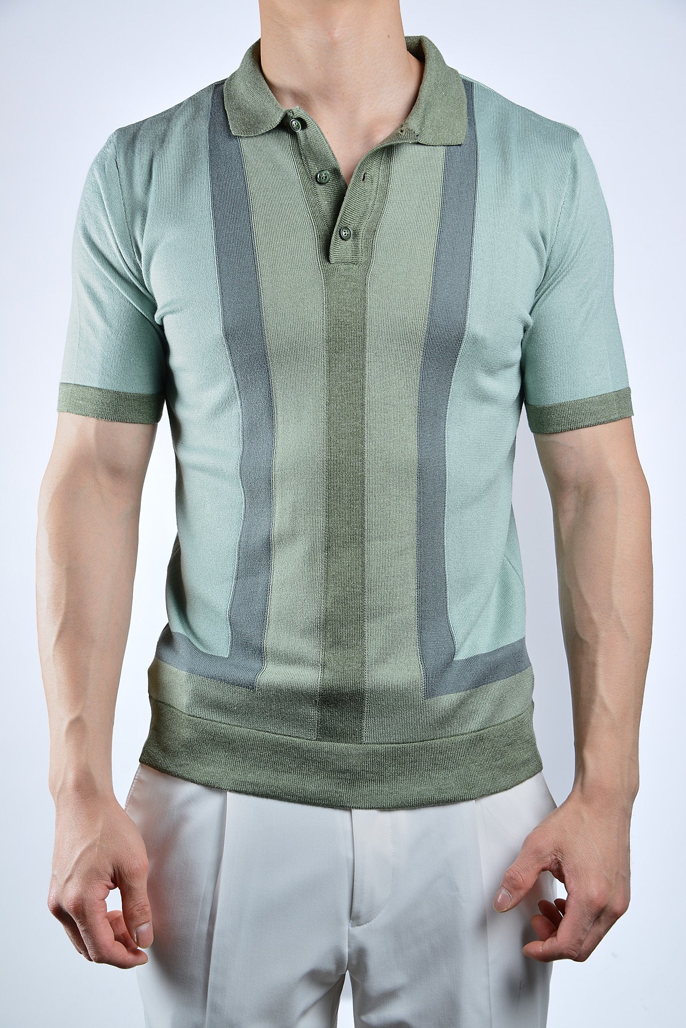 MULTI COLOR COLORBLOCK KNIT POLO