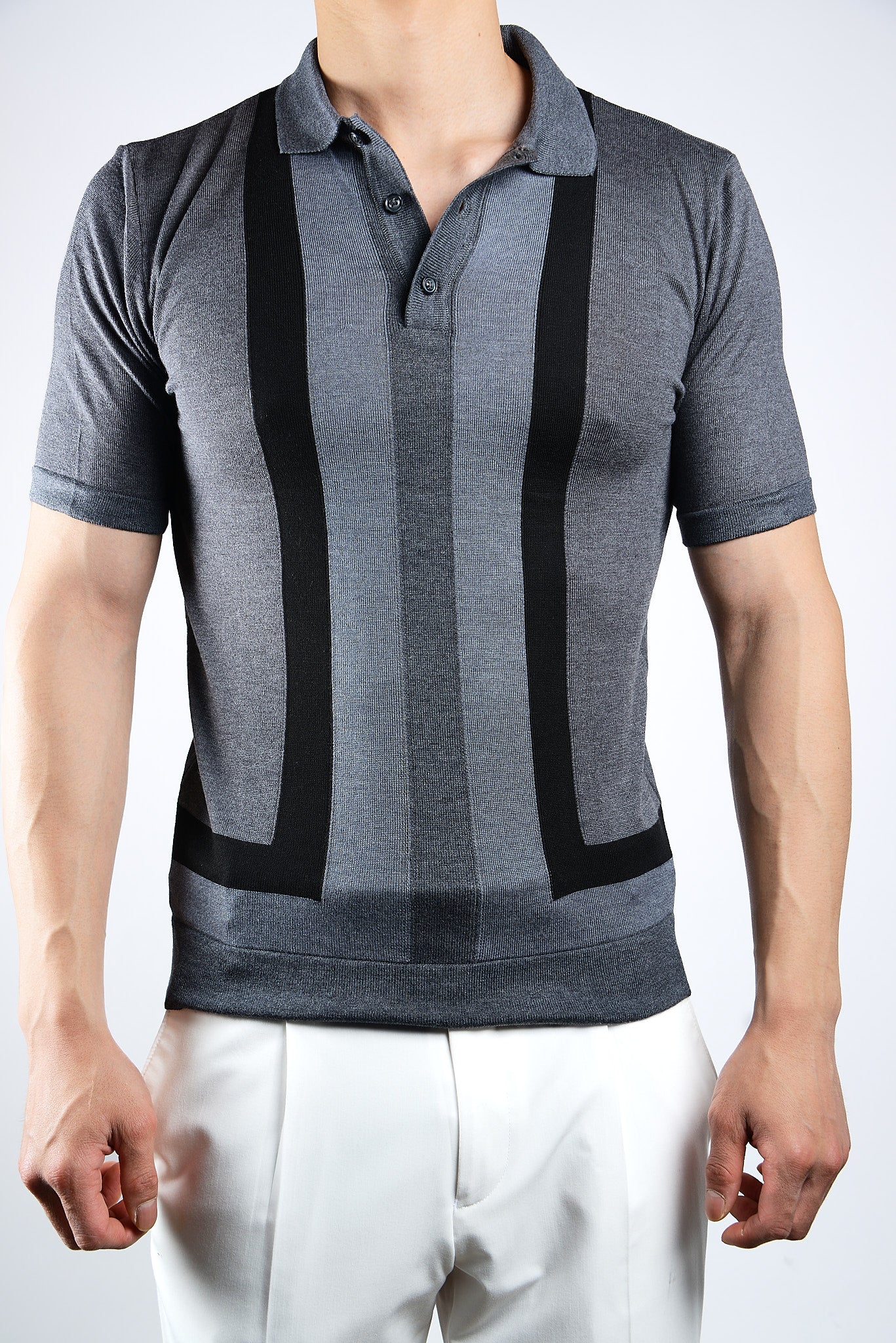 MULTI COLOR COLORBLOCK KNIT POLO