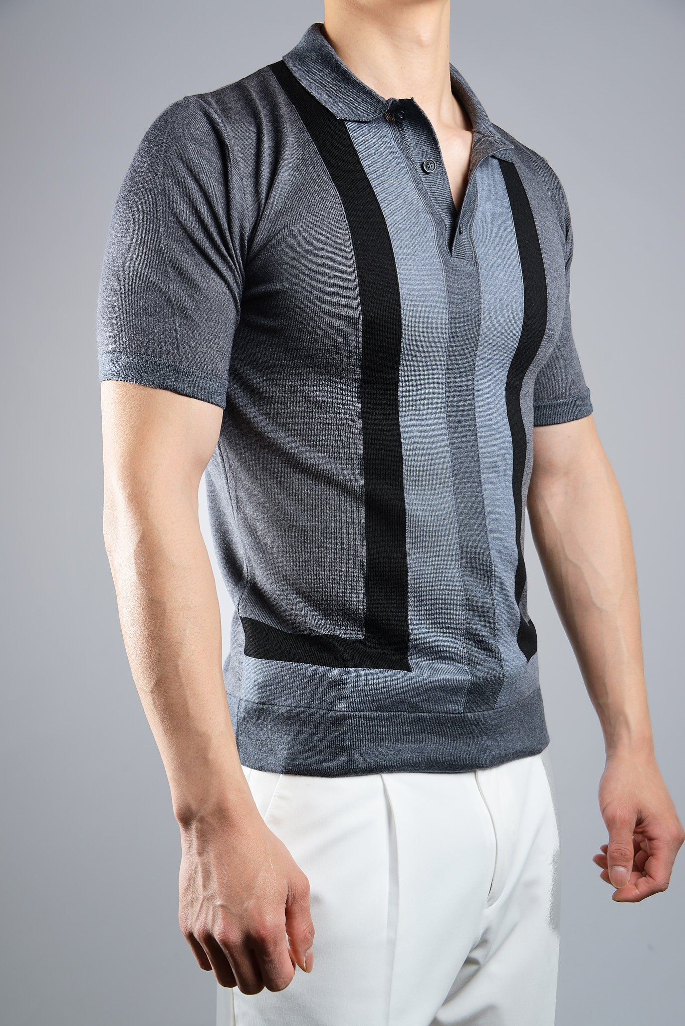 MULTI COLOR COLORBLOCK KNIT POLO