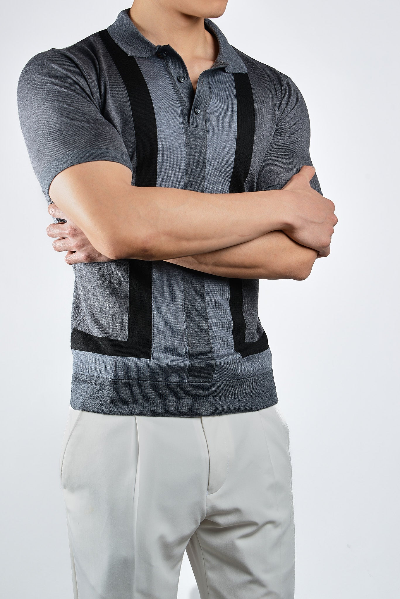 MULTI COLOR COLORBLOCK KNIT POLO