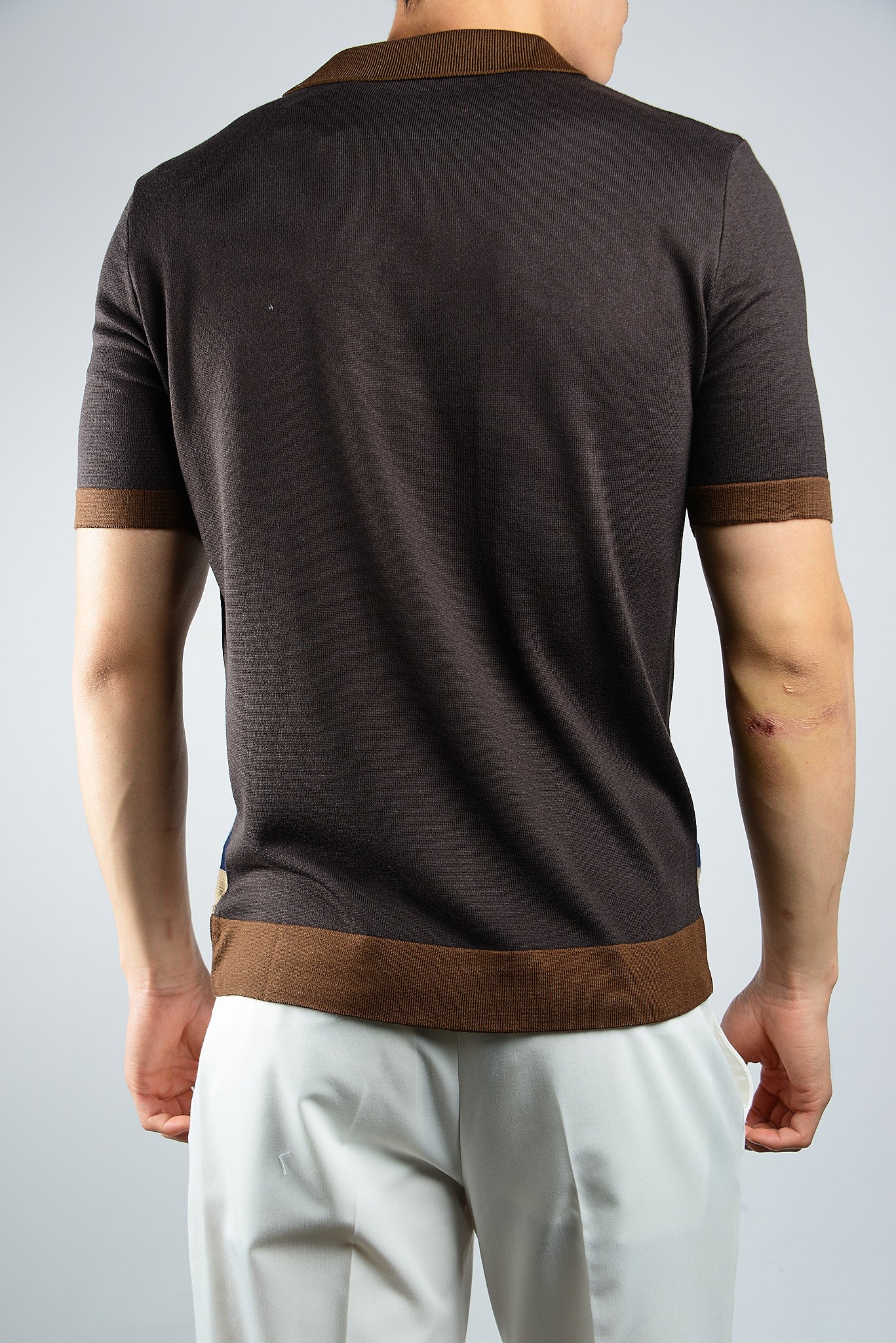 MULTI COLOR COLORBLOCK KNIT POLO