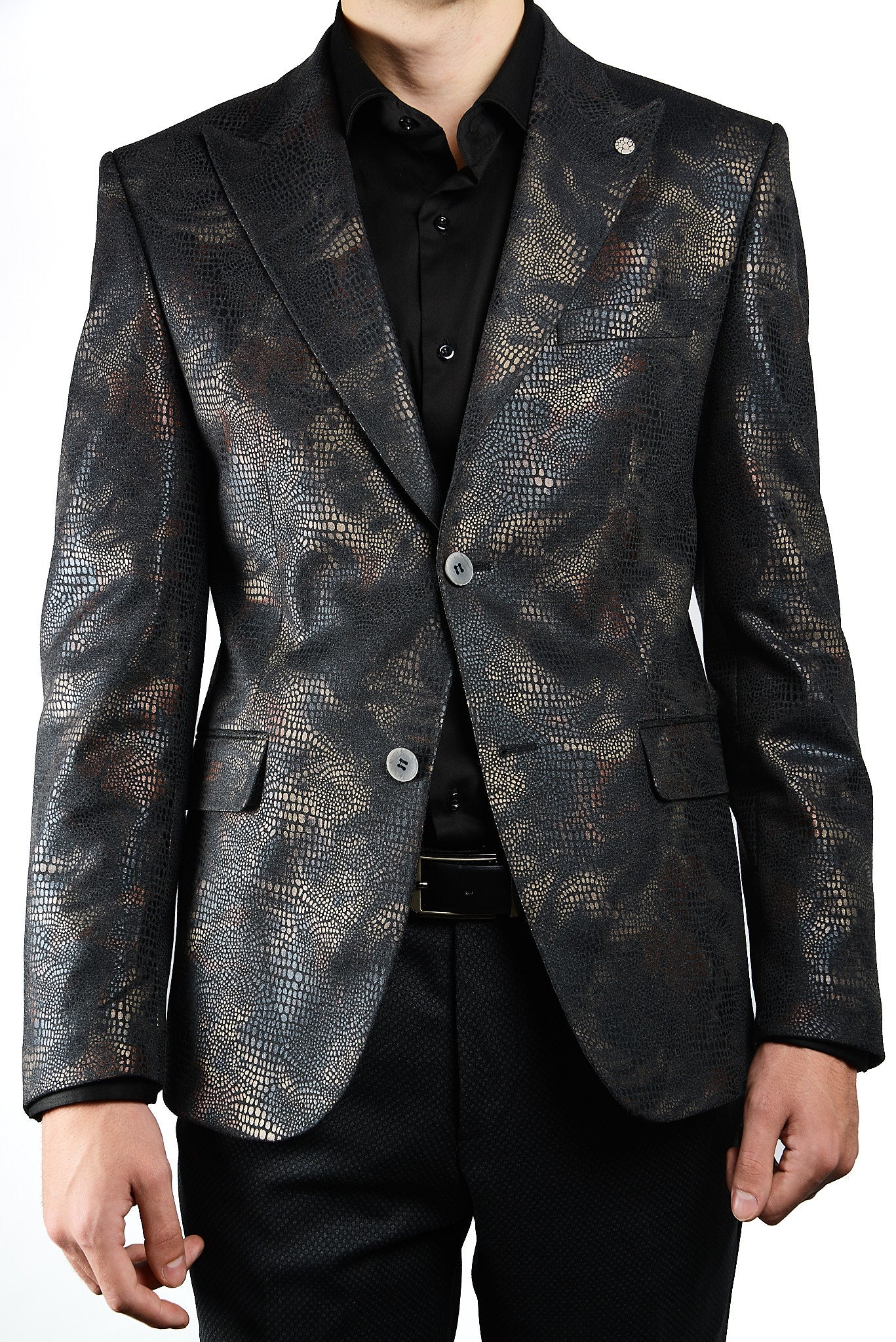 Dalston Rust Overlay Print Sportcoat