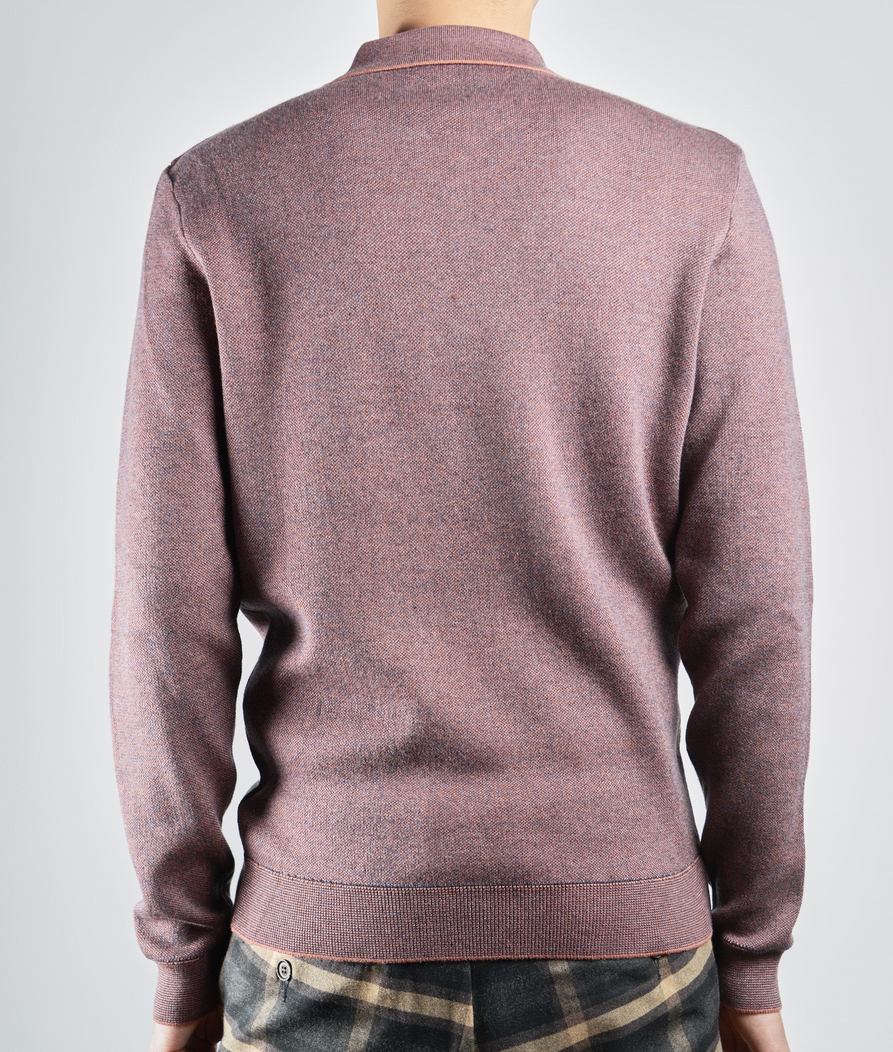 DT 1/4 Zip Melange Polo Ls