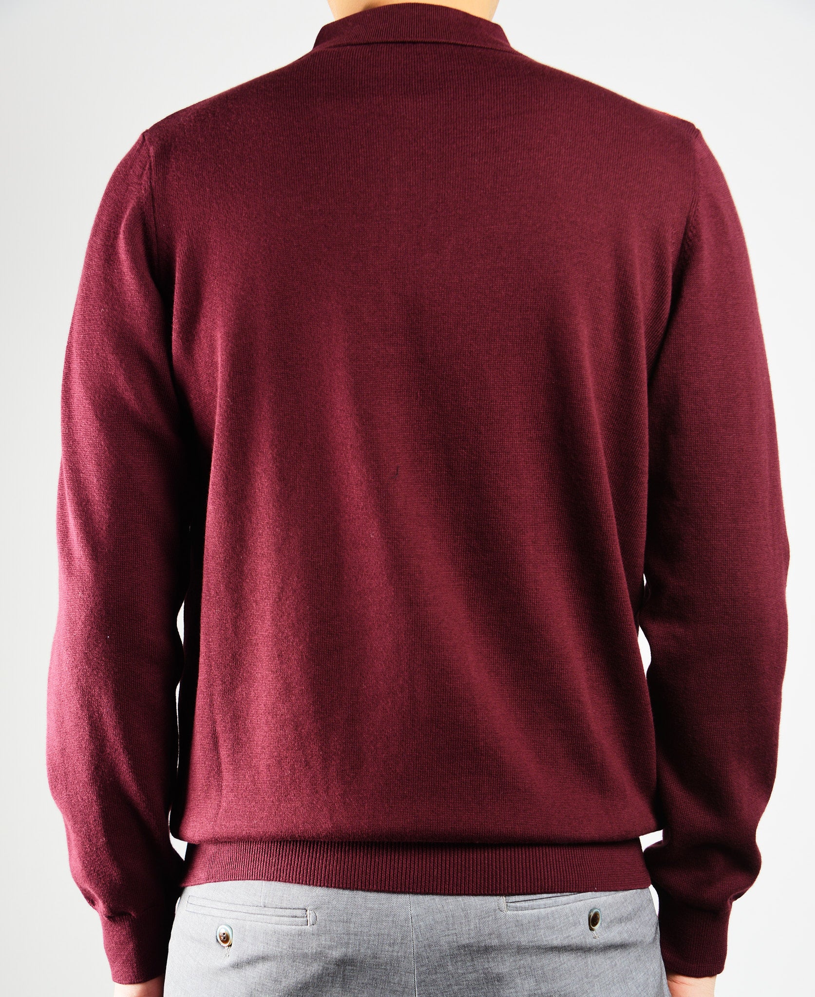 DT 1/4 Zip Two Tone Check Polo Ls