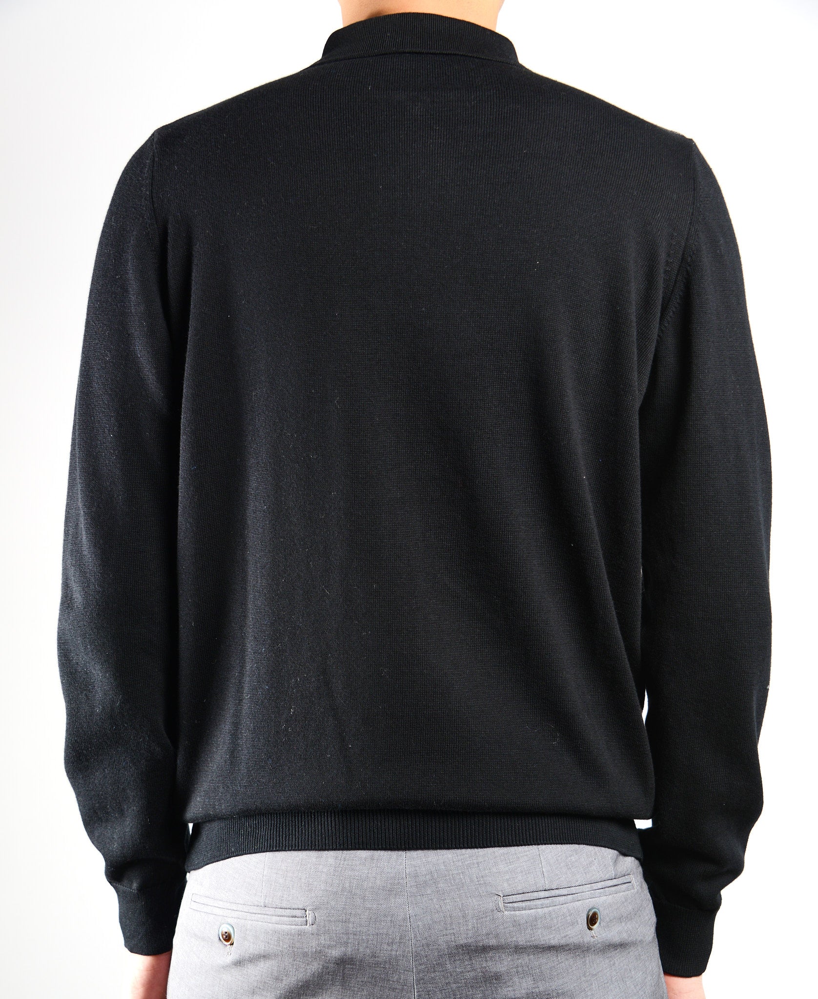 DT 1/4 Zip Two Tone Check Polo Ls