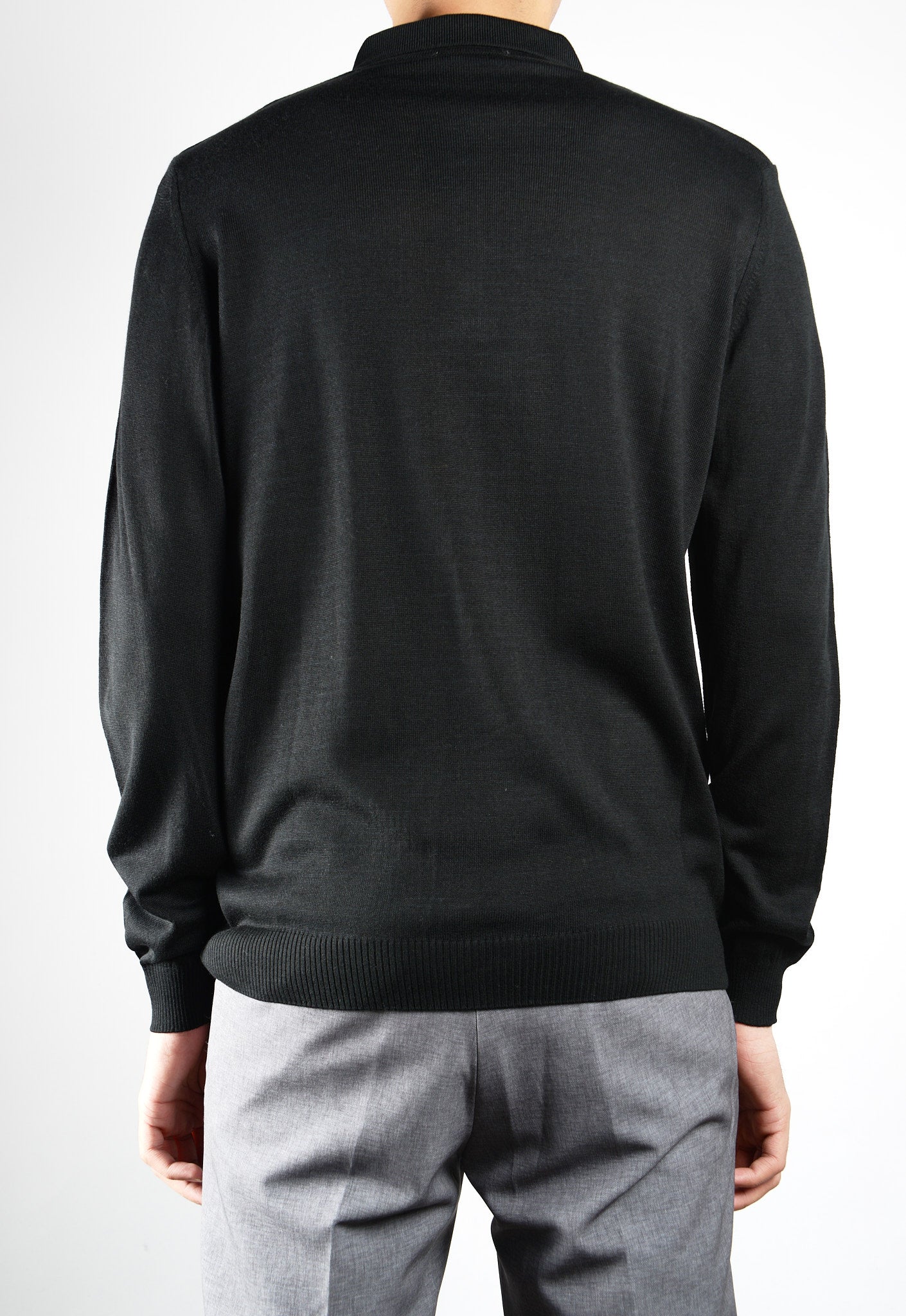 DT 1/4 Zip Lux Vertical Stripe Polo Ls
