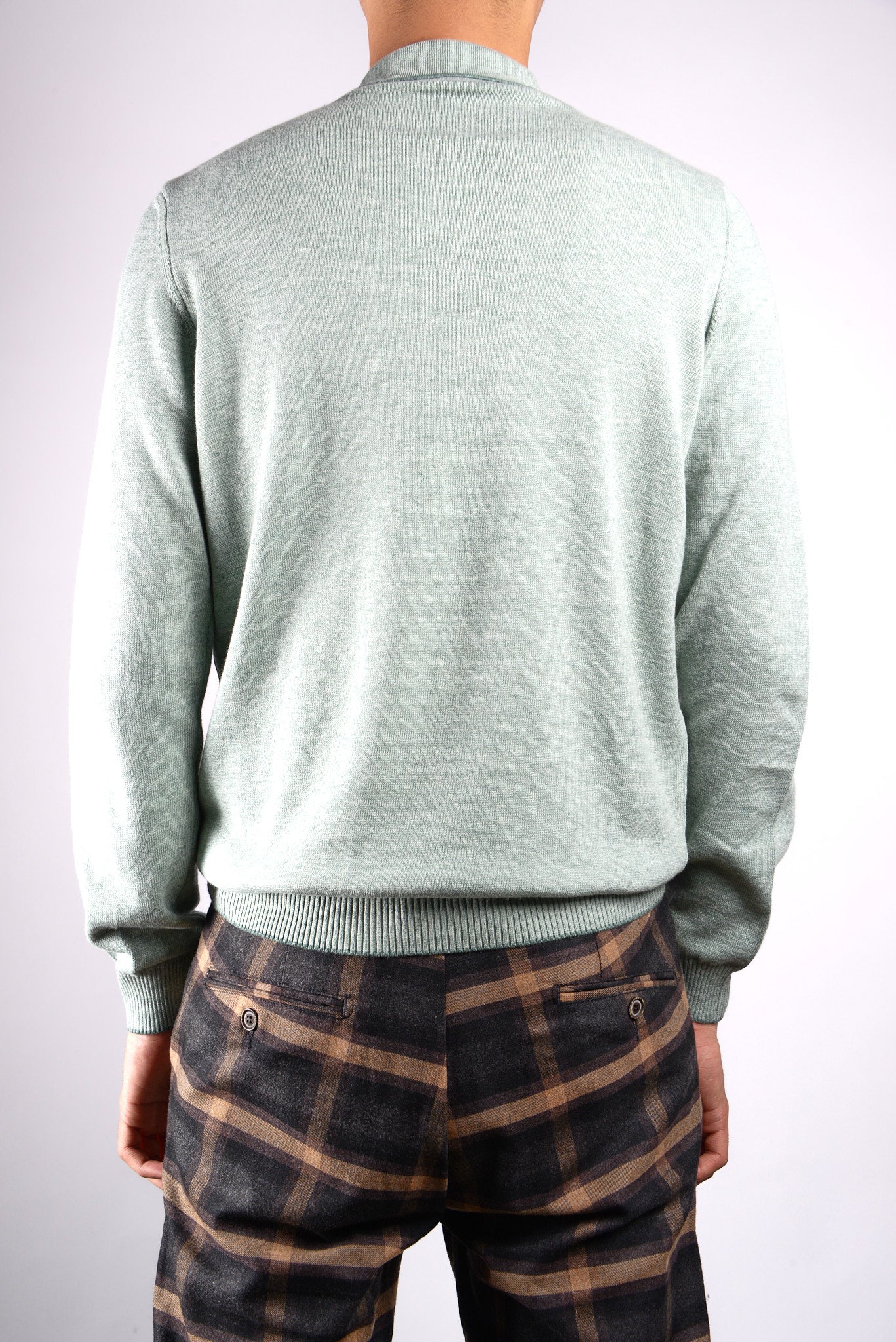 DT Tipped 1/4 Zip Polo Ls