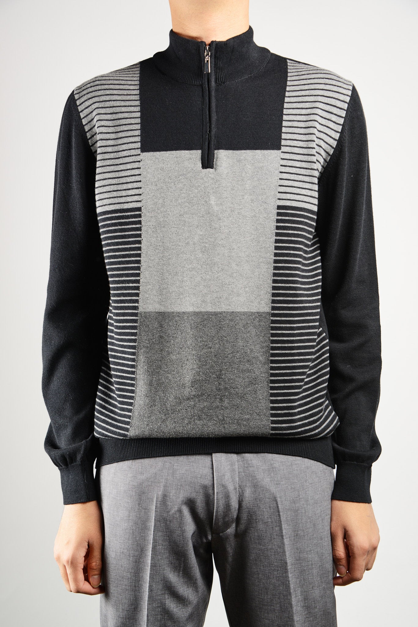 DT 1/4 Zip Geometric Ls