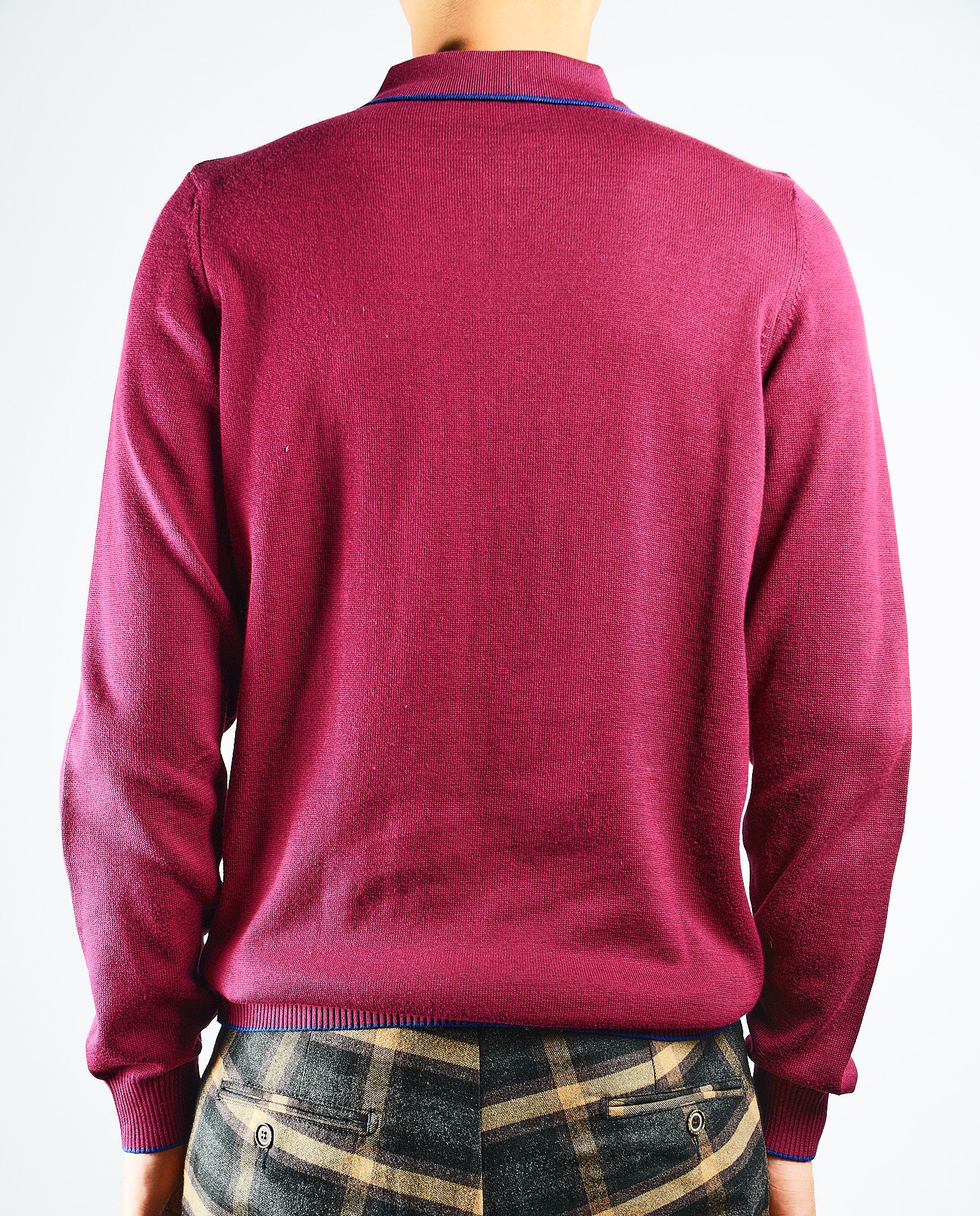 DT Tipped 1/4 Zip Polo Ls