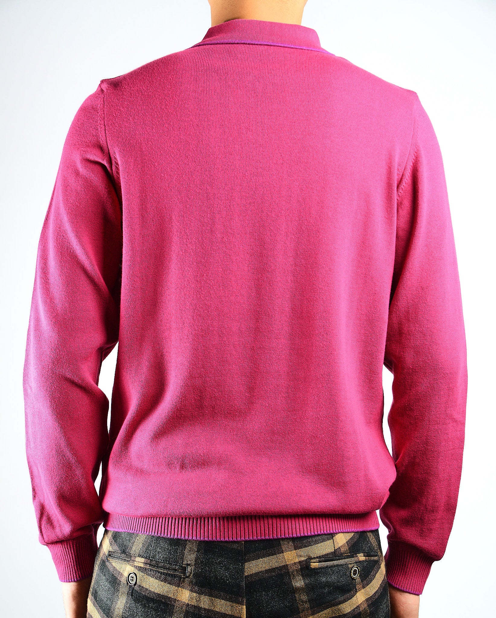 DT Tipped 1/4 Zip Polo Ls