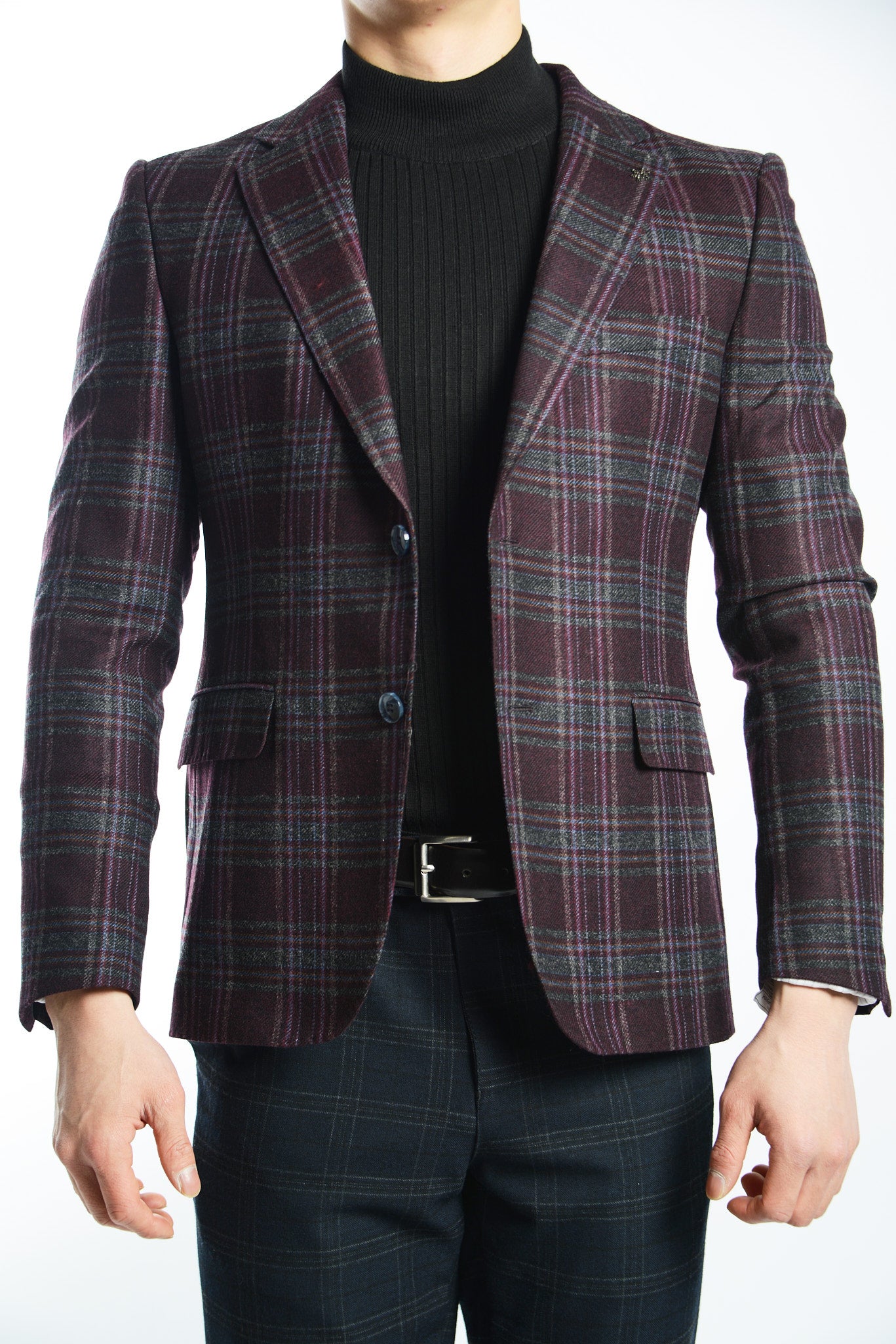 DT Windowpane Euro Sport Coat
