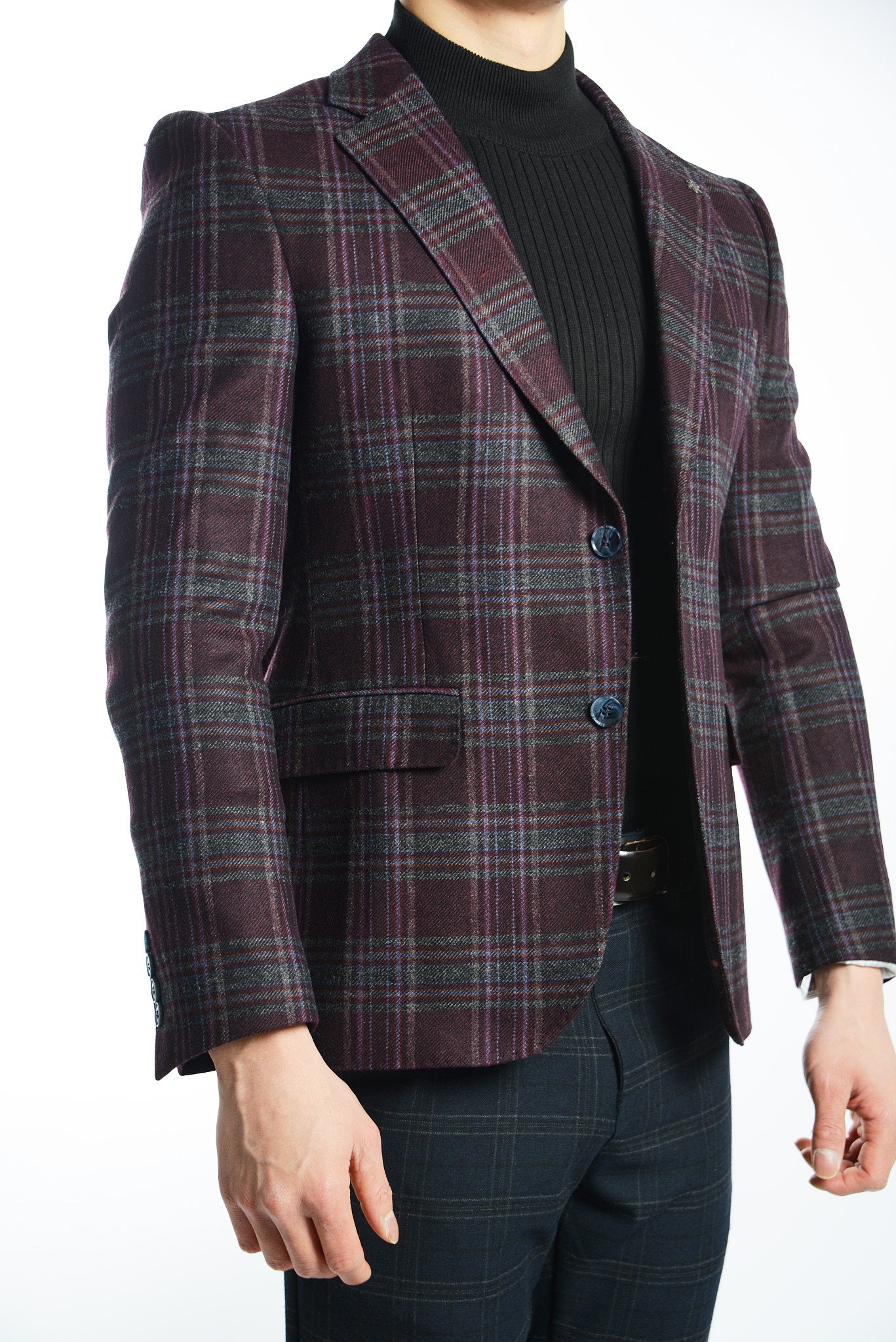 DT Windowpane Euro Sport Coat