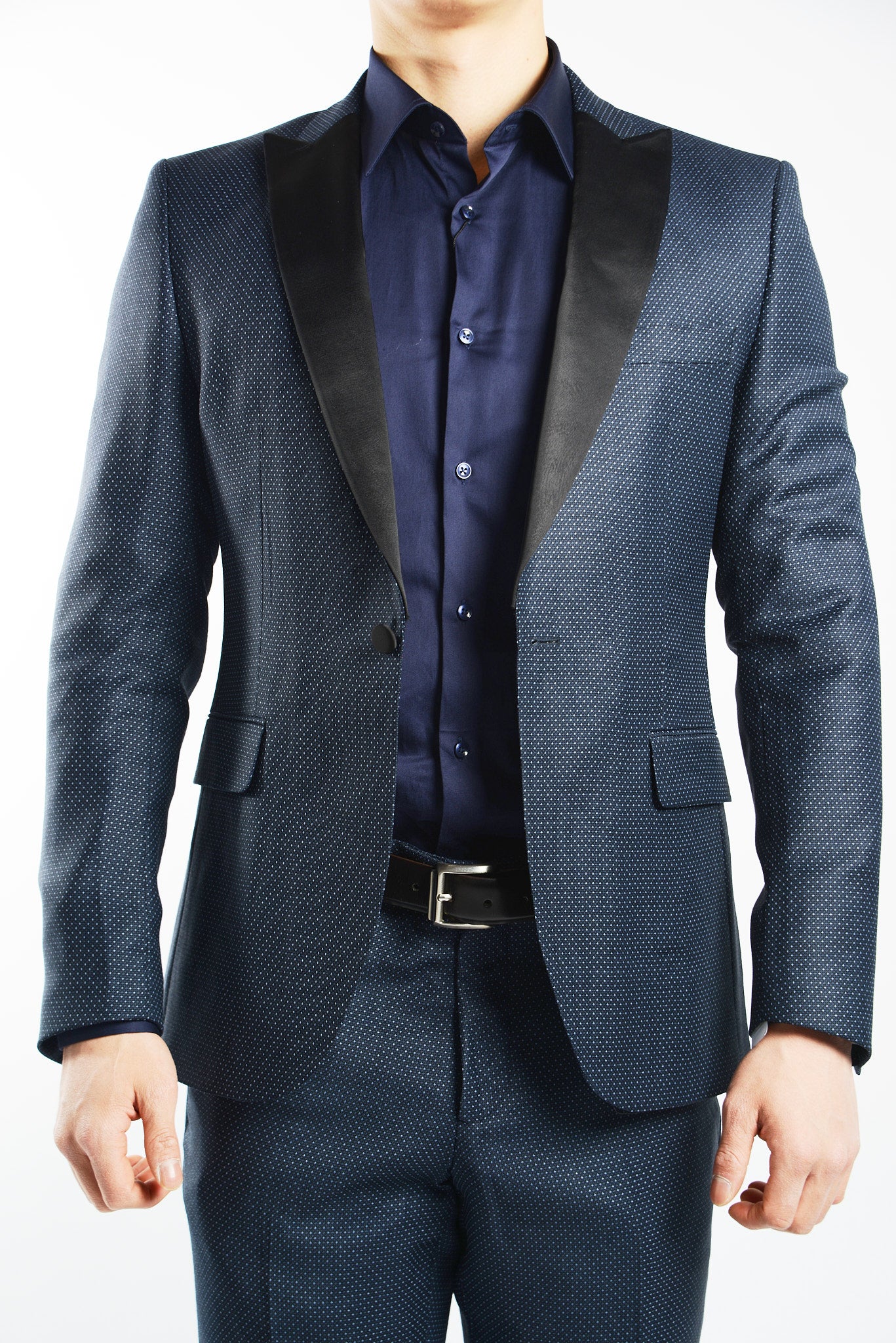 Euro Pin Dot Tuxedo Blazer
