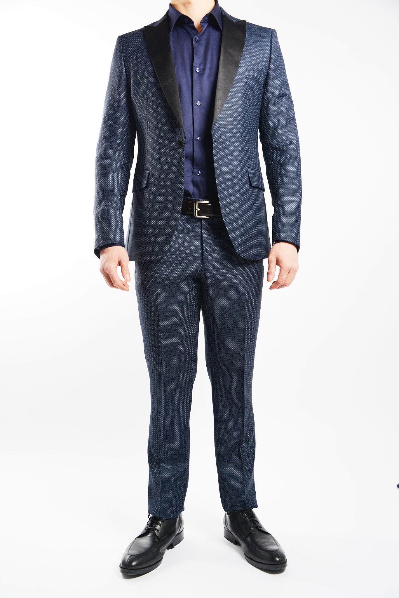 Euro Pin Dot Tuxedo Blazer