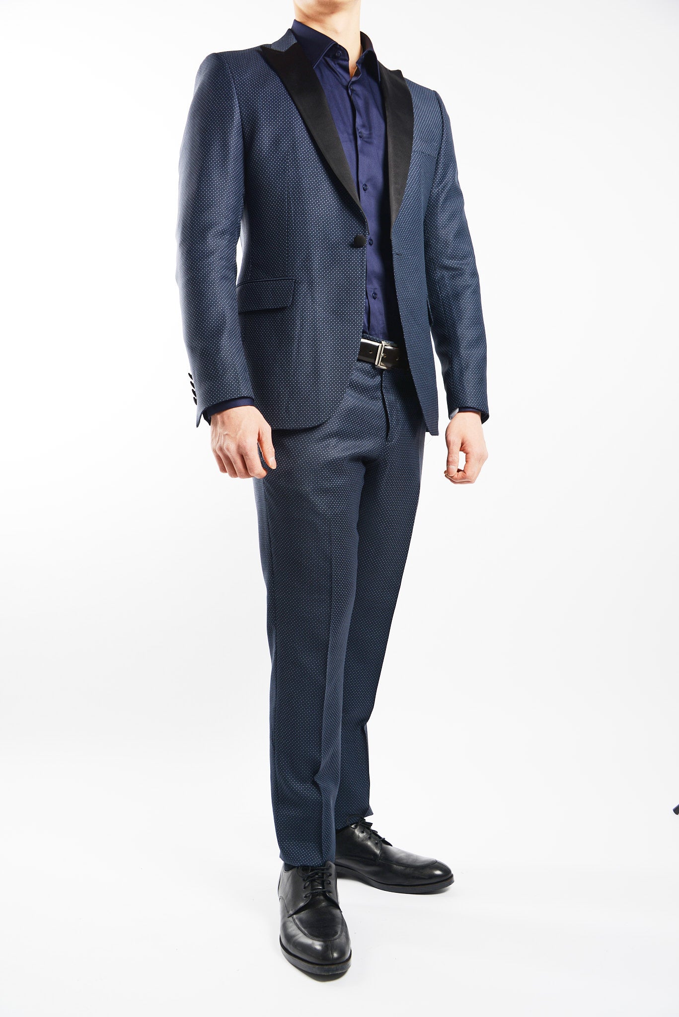 Euro Pin Dot Tuxedo Blazer