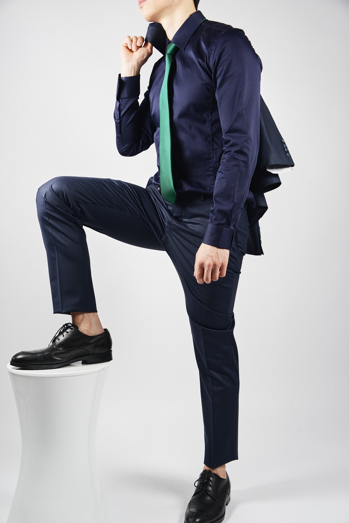 EURO TONAL CHECK DT DRESS PANT