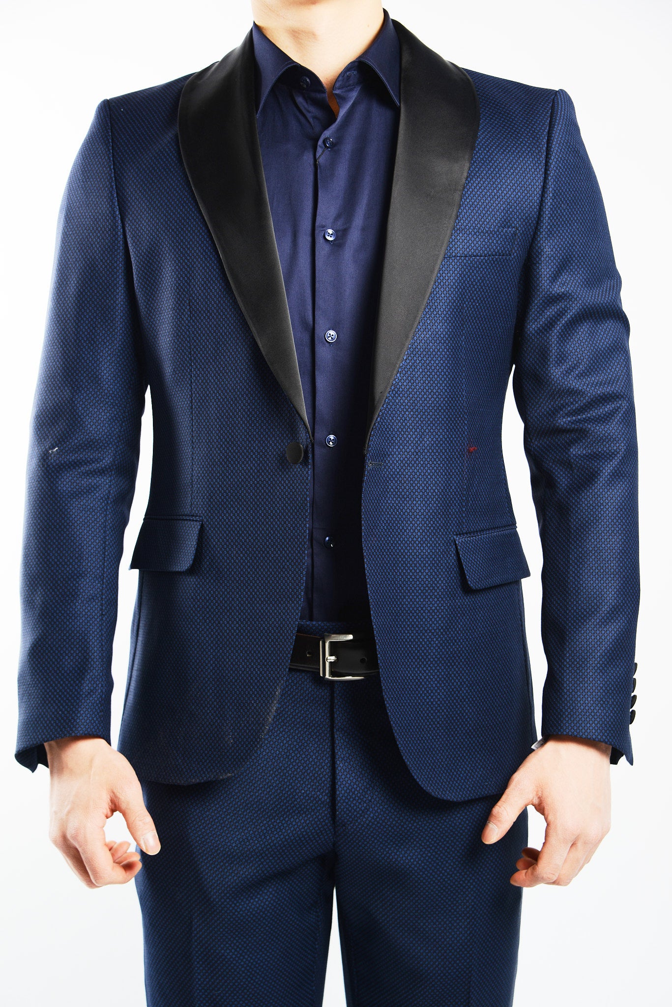 Euro Mini Grid Tuxedo Pant