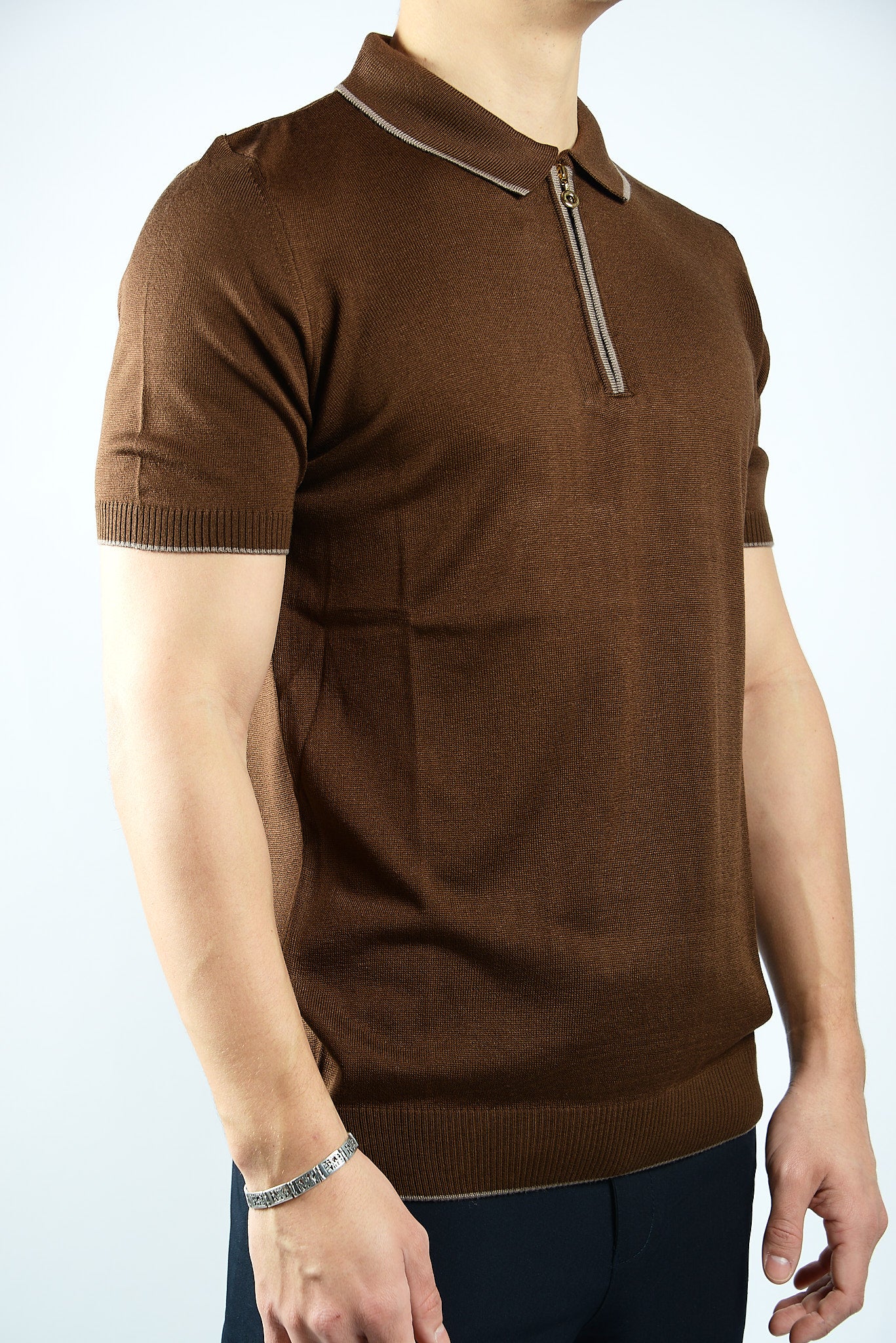 KNIT ZIP POLO