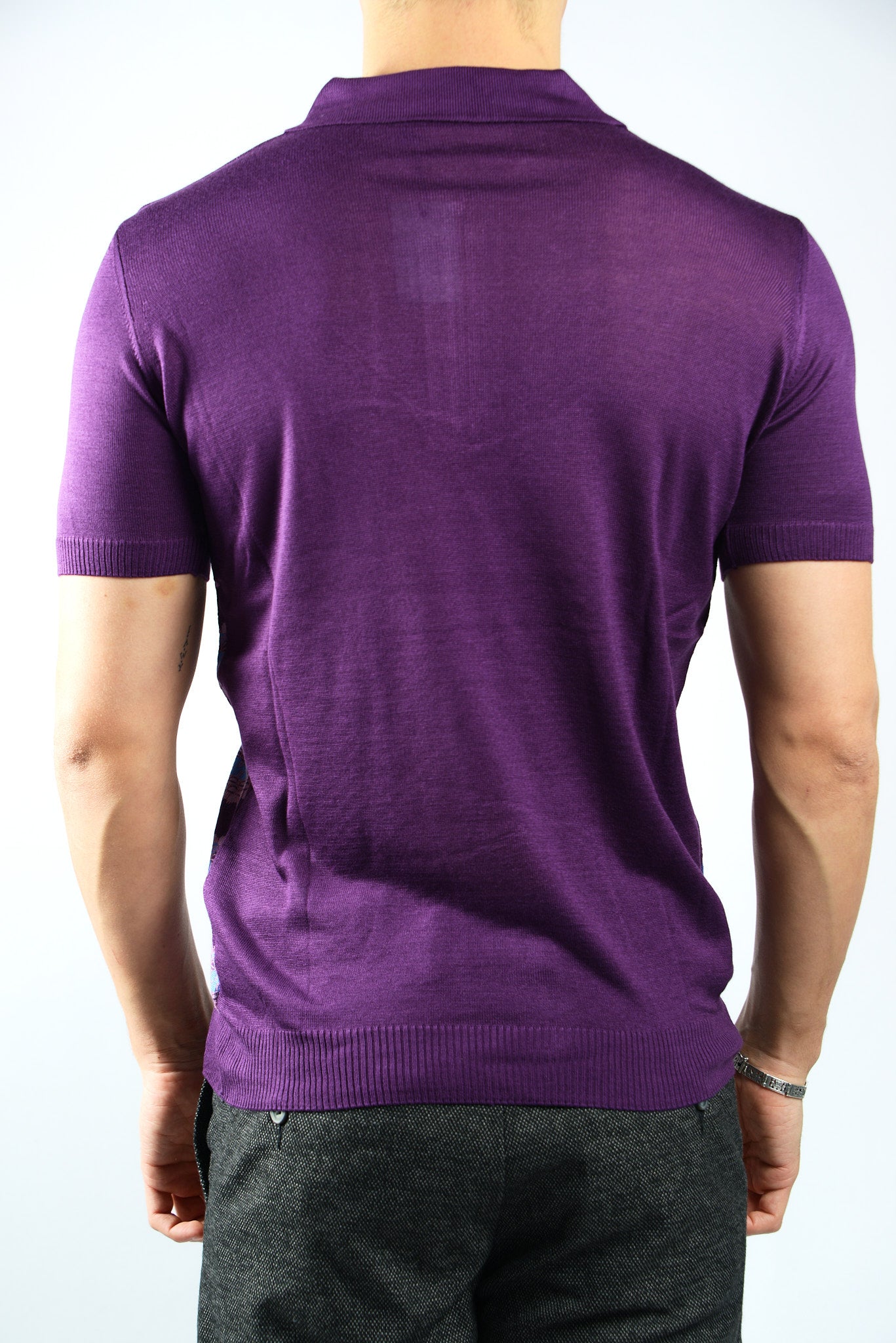 BUBBLE KNIT ZIP POLO