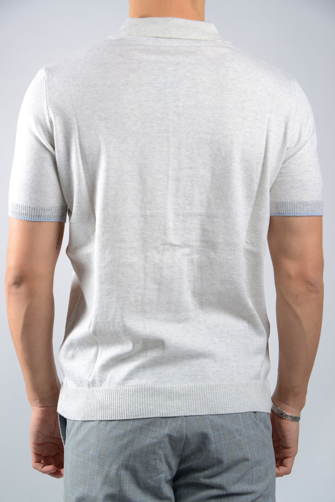 COLORBLOCK KNIT BUTTON POLO