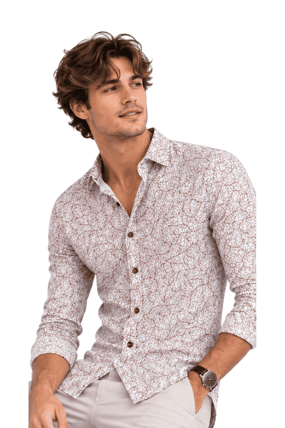 Printed Cotton Dress Shirts