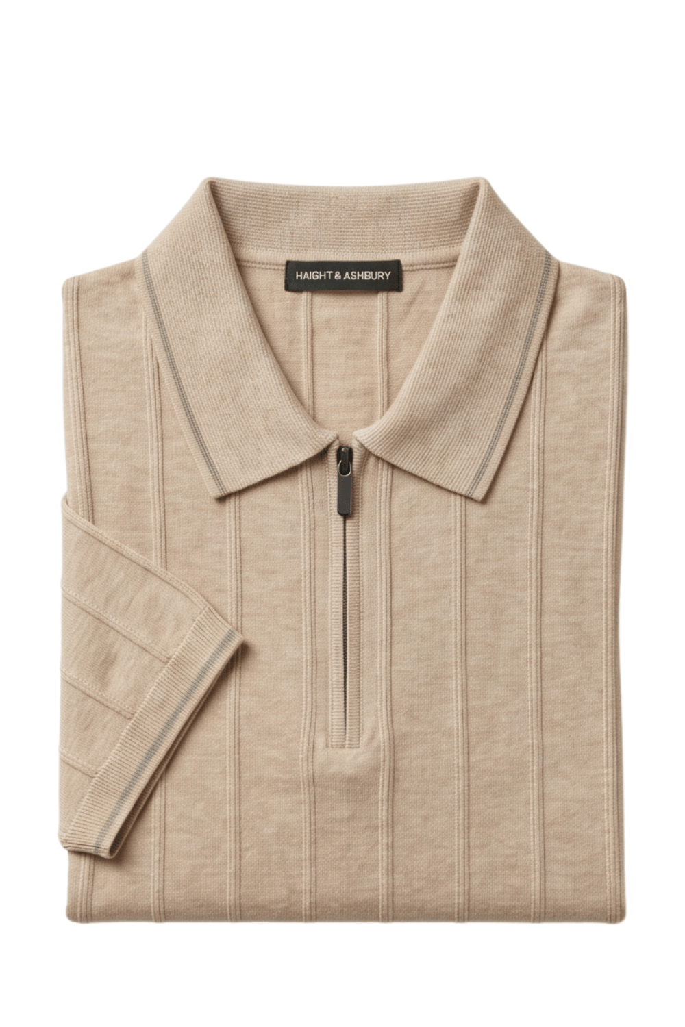 [33161-40-106] CASHMERE BLEND SS ZIP POLO