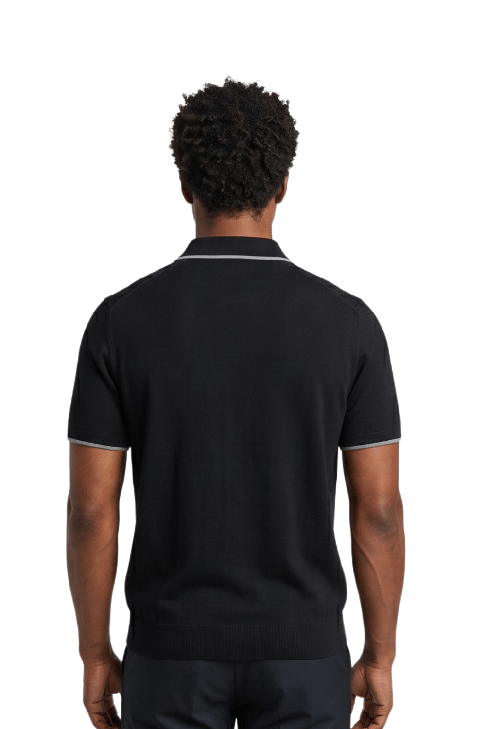 [33164-40-101] CASHMERE BLEND SS BUTTON POLO