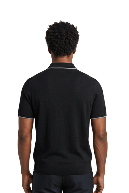 [33164-40-101] CASHMERE BLEND SS BUTTON POLO