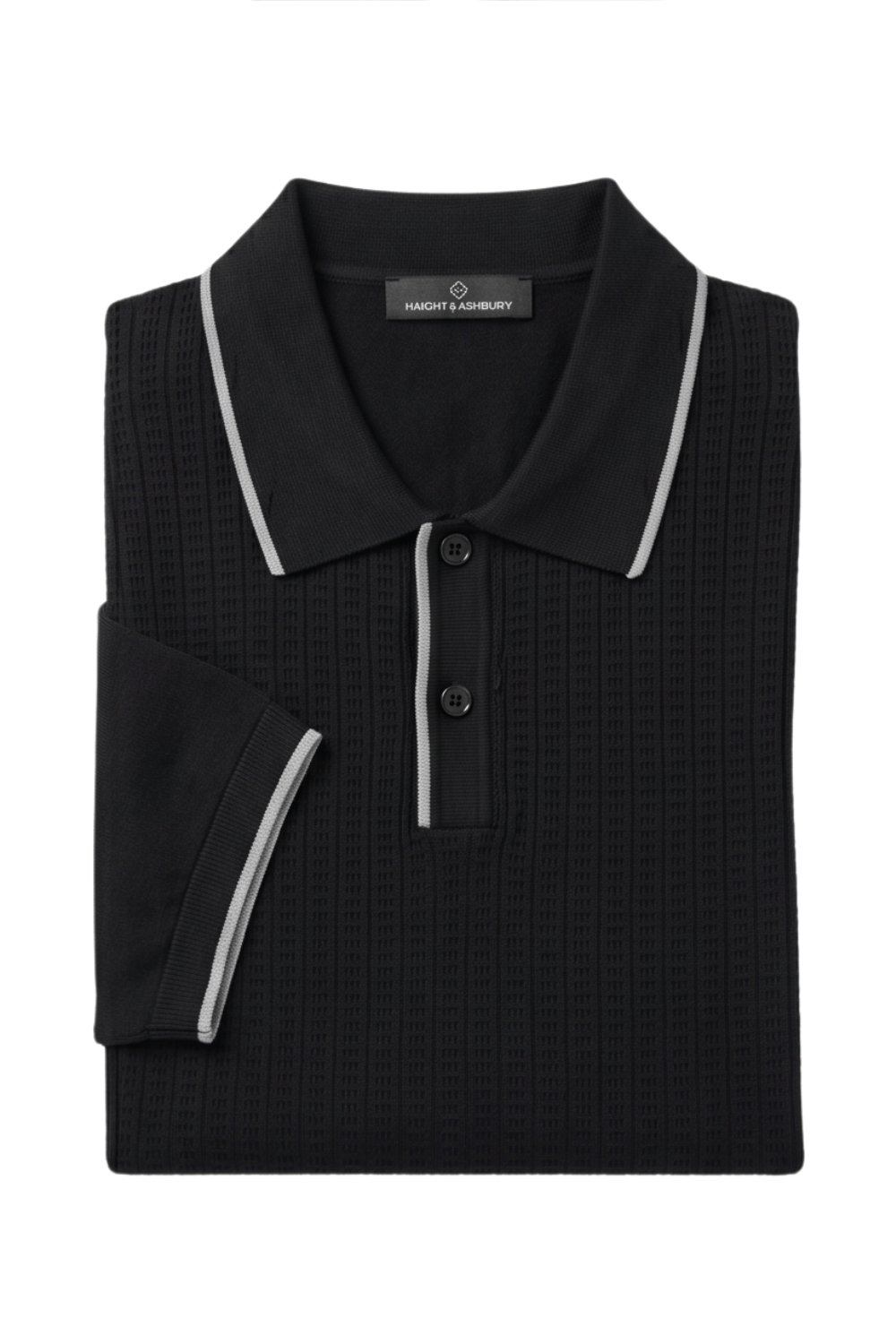 [33164-40-101] CASHMERE BLEND SS BUTTON POLO