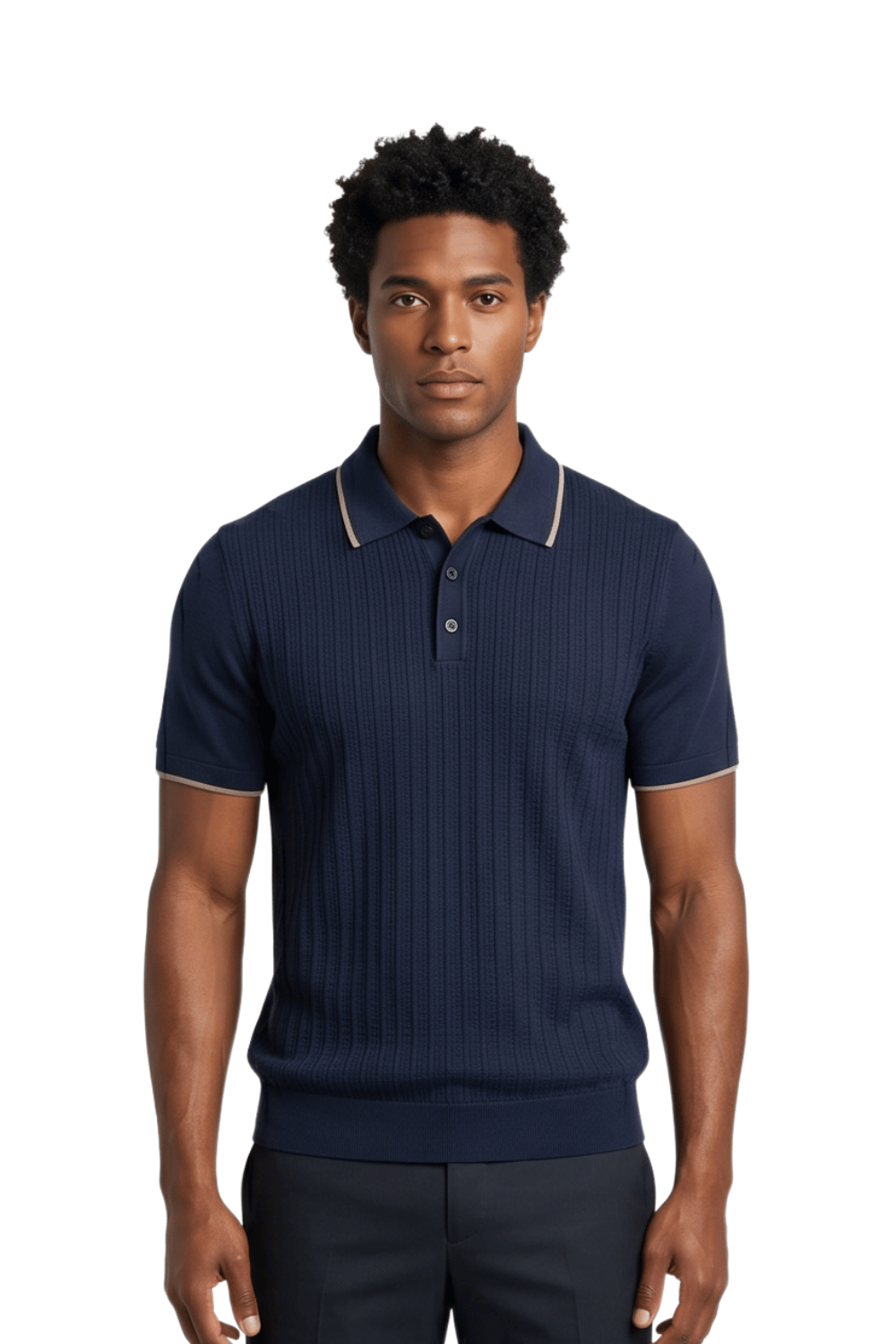 [33164-40-102] CASHMERE BLEND SS BUTTON POLO