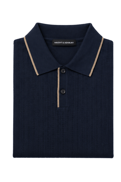 [33164-40-102] CASHMERE BLEND SS BUTTON POLO