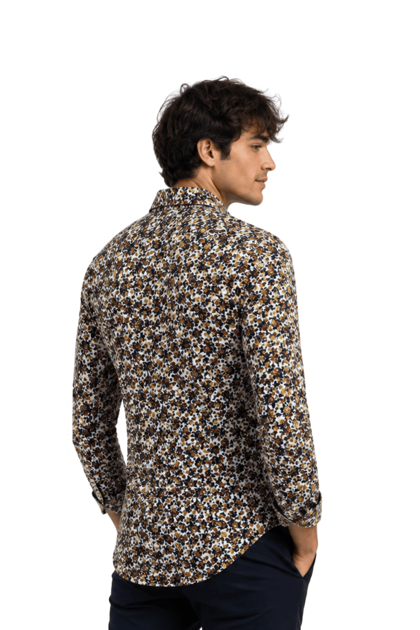 [48022-103] DT PRINTED DRESS SHIRT