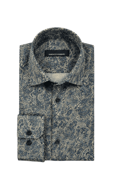 [48022-106] DT PRINTED DRESS SHIRT