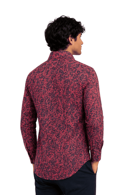 [48022-107] DT PRINTED DRESS SHIRT