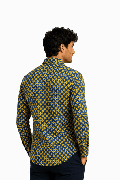 [48022-109] DT PRINTED DRESS SHIRT